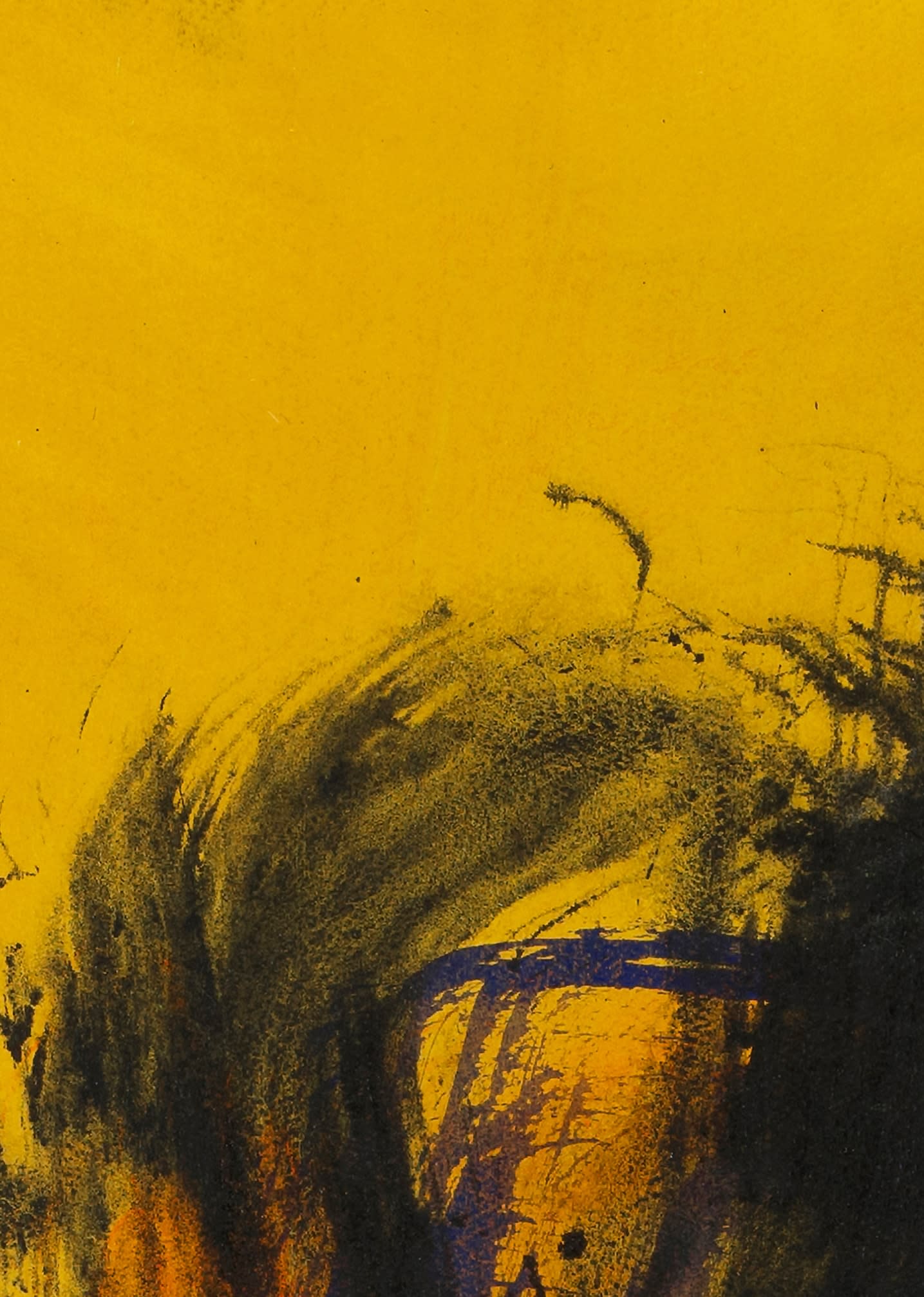 17342, Cleve Gray, Study: Ochre, Black, 1976
