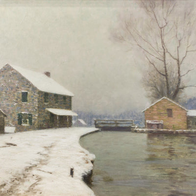 14809, Birge Harrison, The Lock in Winter, c. 1918