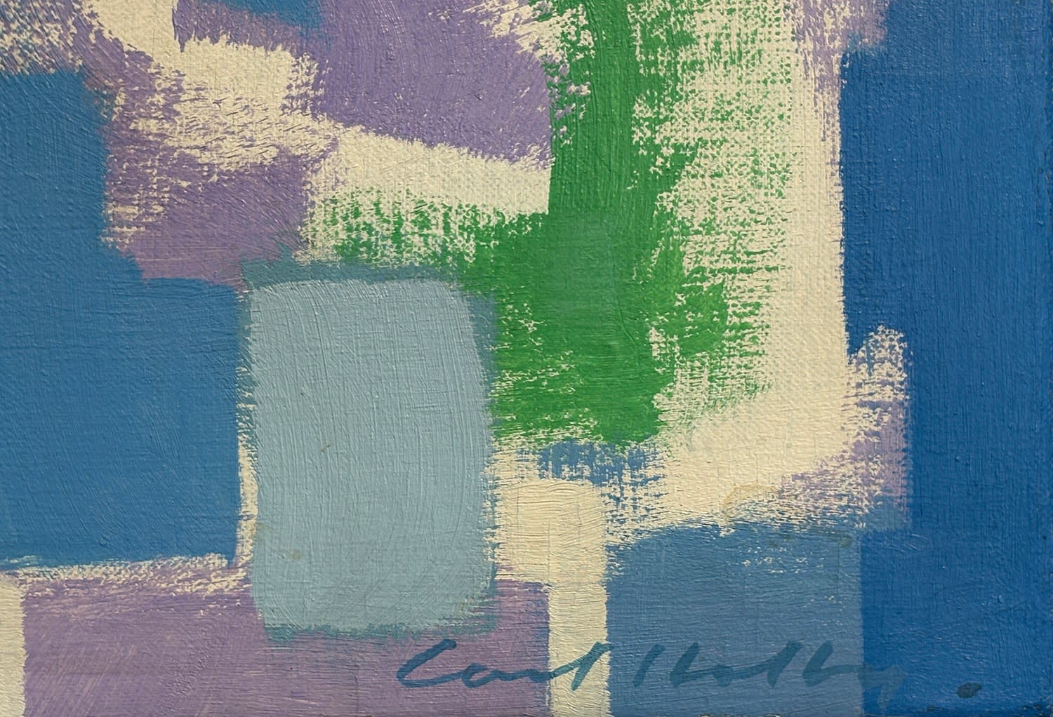 18115, Carl Holty, Color Theory Red Blue White Green, circa 1959