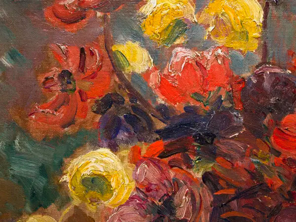 14748, Georges Daniel de Monfreid, Floral Still Life with Brass Platter, Circa 1905-1909