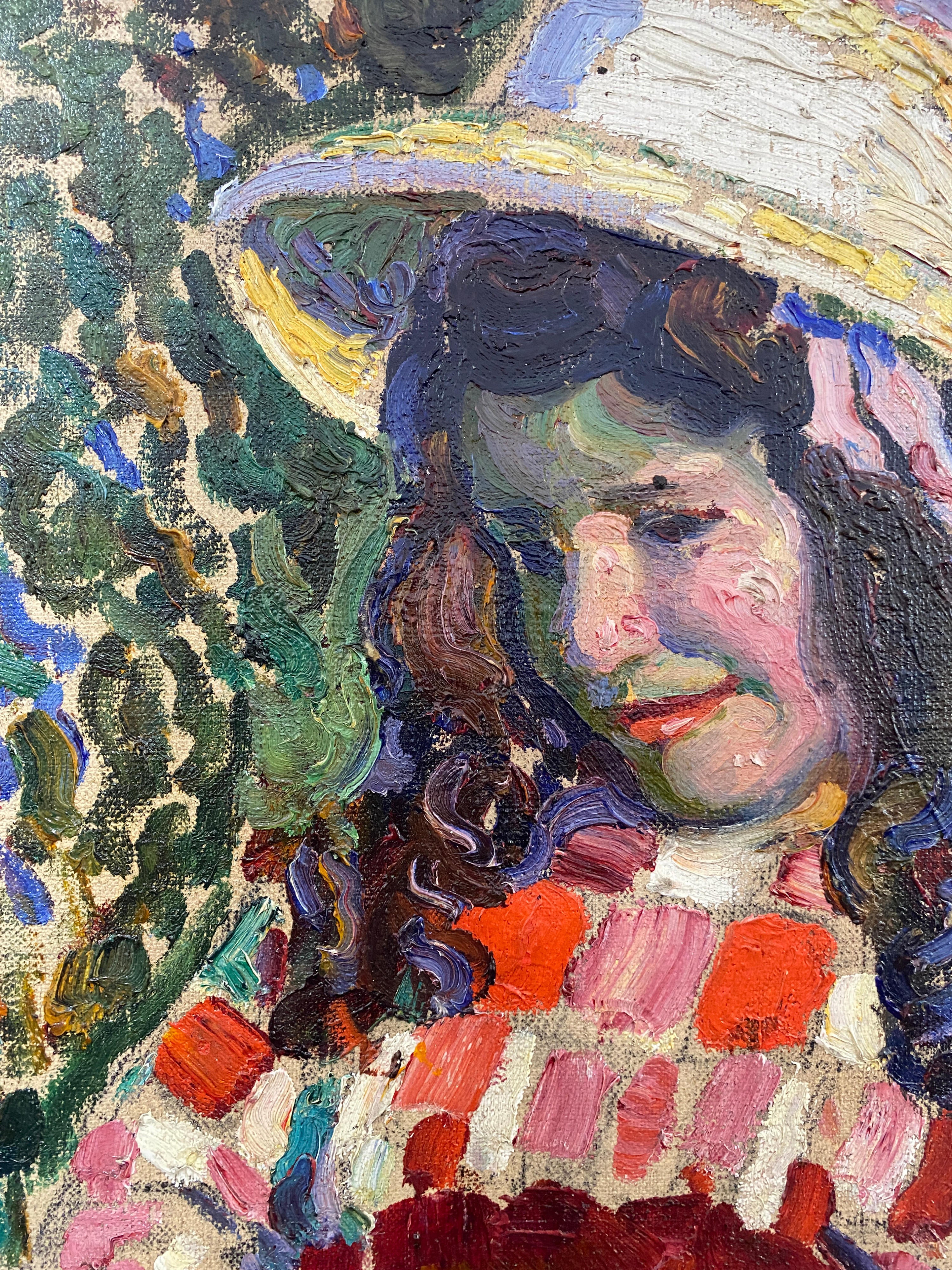 18587, Augustin Carrera, Girl Gathering Flowers, 1910