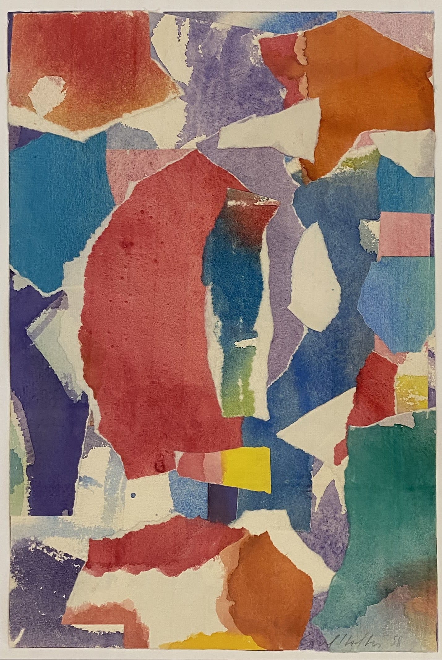 16797, Carl Holty, Collage #389, 1958