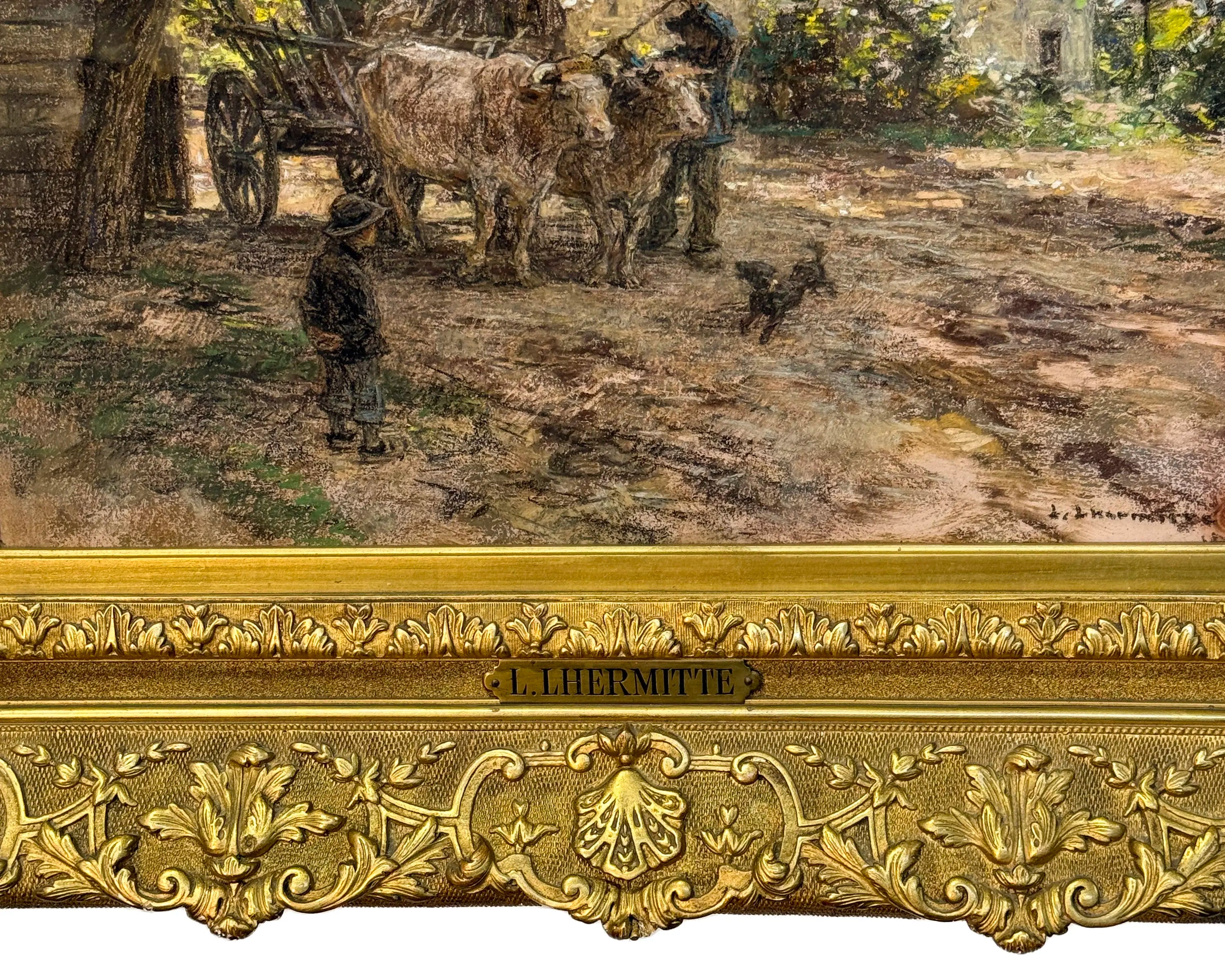 18819, Léon-Augustin L'Hermitte, Attelage de boeufs au Chaussin, près de Vichy, 1897