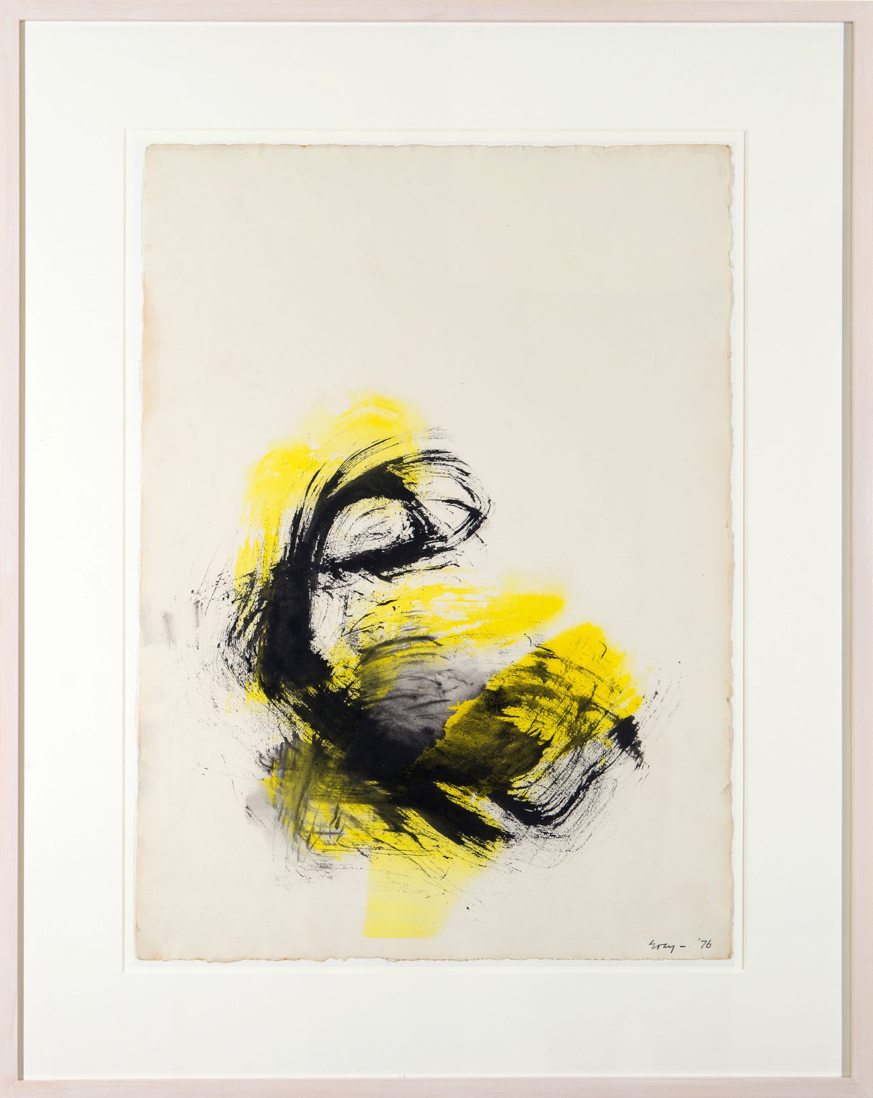 17339, Cleve Gray, Gesture: Yellow, Black, 1976