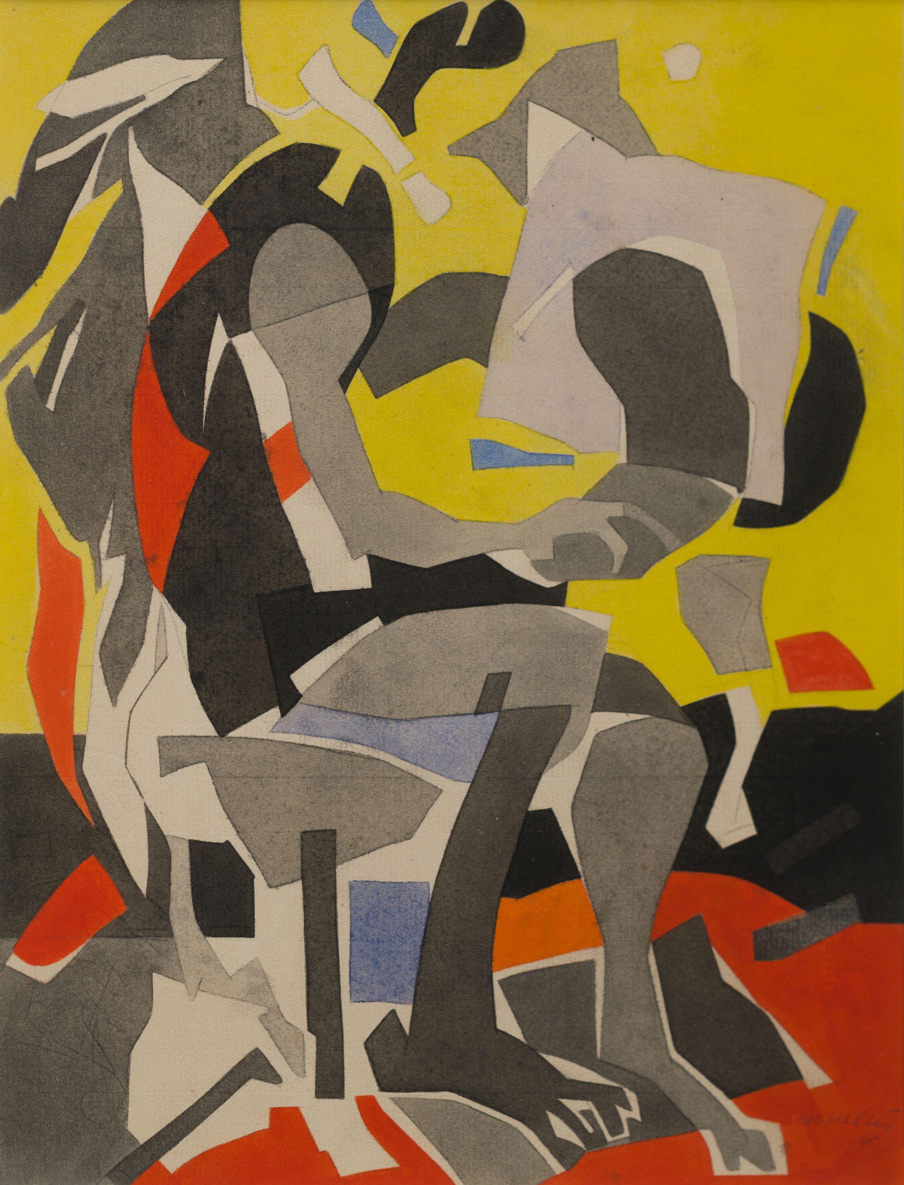 16470, Carl Holty, Seated Figure, 1945