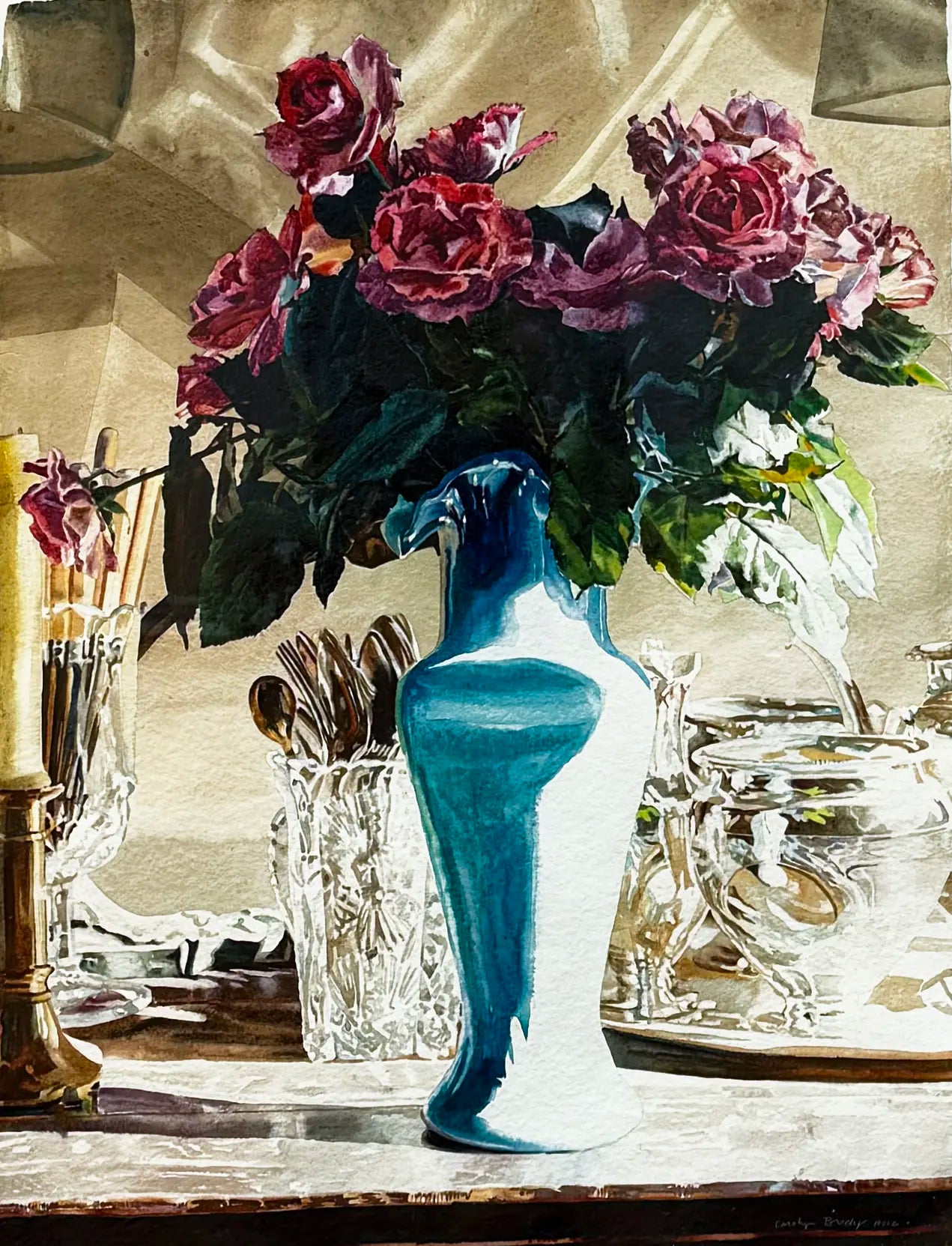 18837, Carolyn Brady, Deep Red Roses, 1991