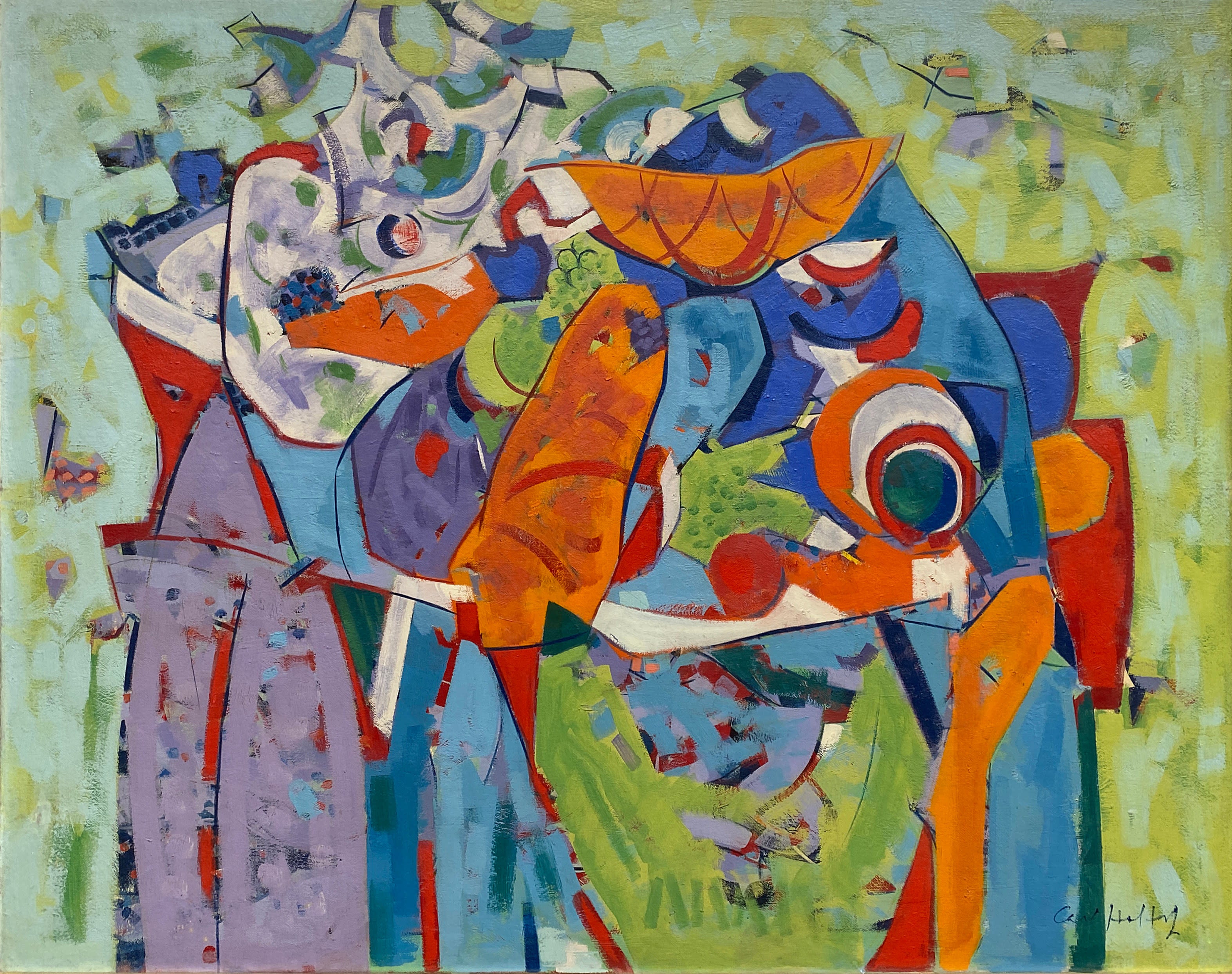 18568, Carl Holty, Bread and Flowers, 1948