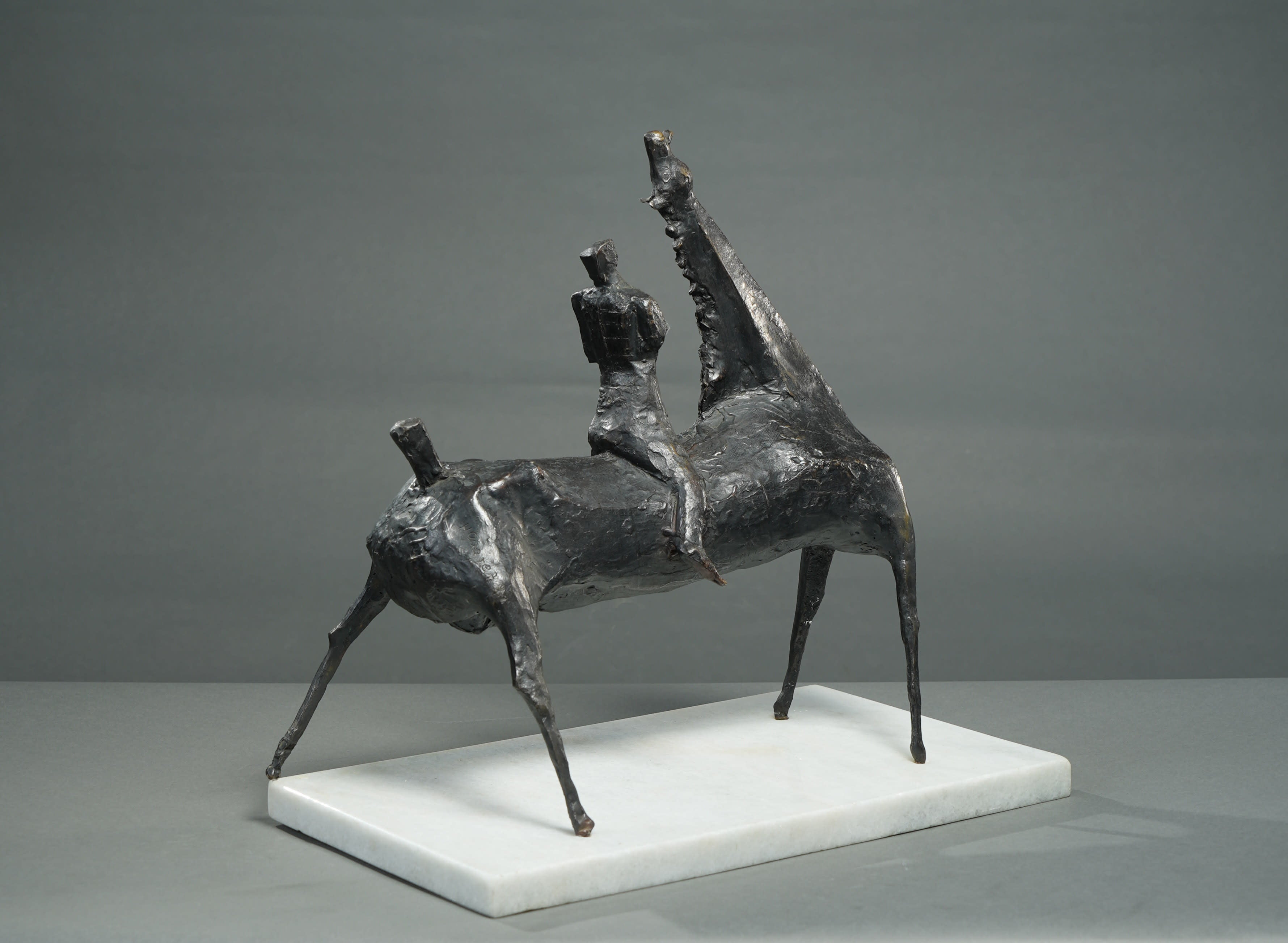 18598, Heriberto Juárez, Caballo con Jinete Viendo las Estrellas, 1973