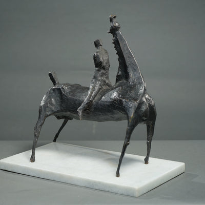18598, Heriberto Juárez, Caballo con Jinete Viendo las Estrellas, 1973