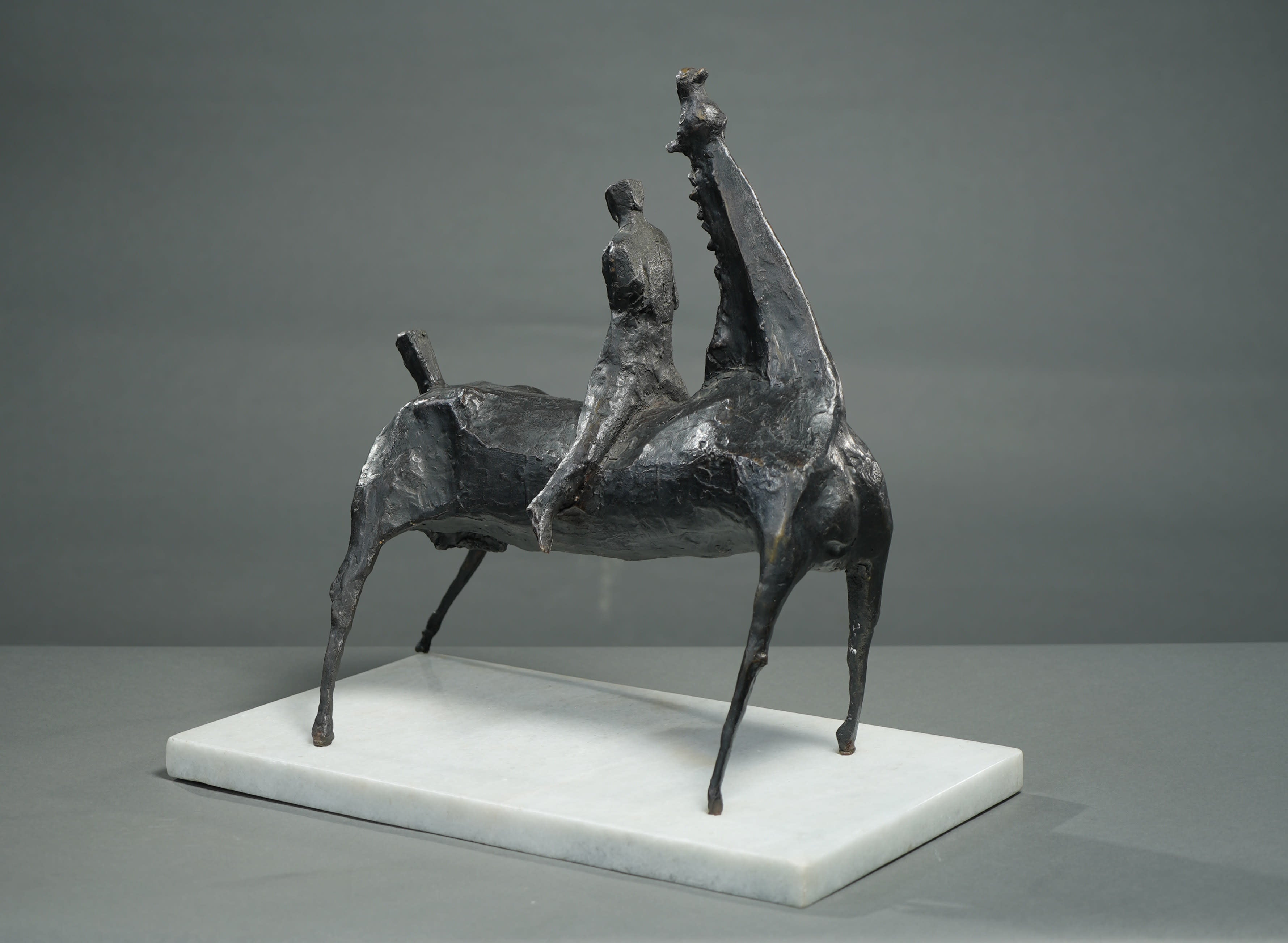 18598, Heriberto Juárez, Caballo con Jinete Viendo las Estrellas, 1973
