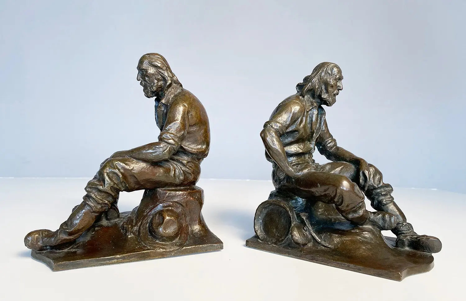 16497, Max Kalish, Pair of Miner Bookends, 1921-25