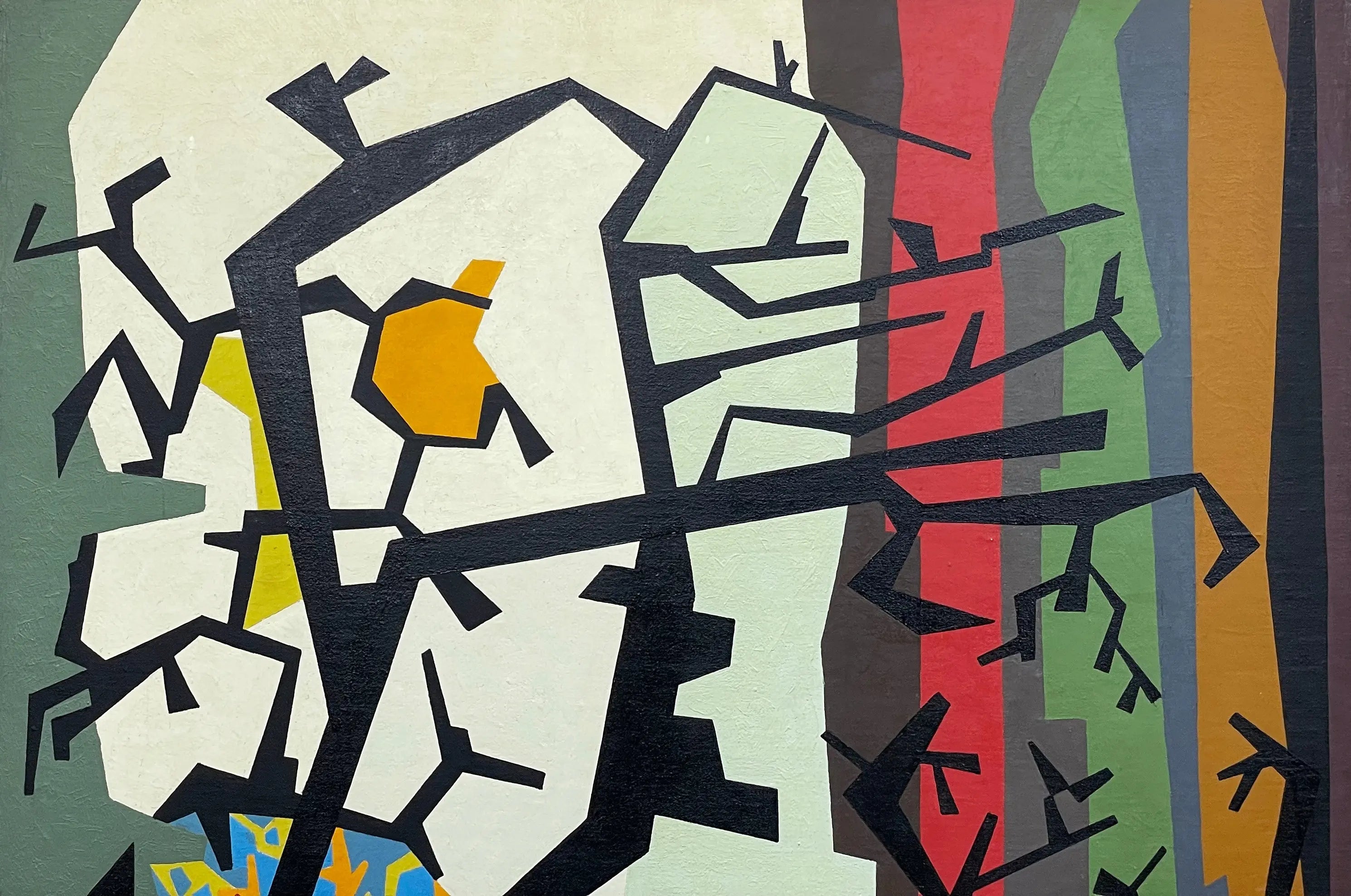 14938, John Sennhauser, Black Forms in Color Space # 13, 1947