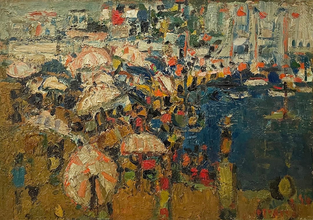 14671, André Cottavoz, Les Parasols, 1954