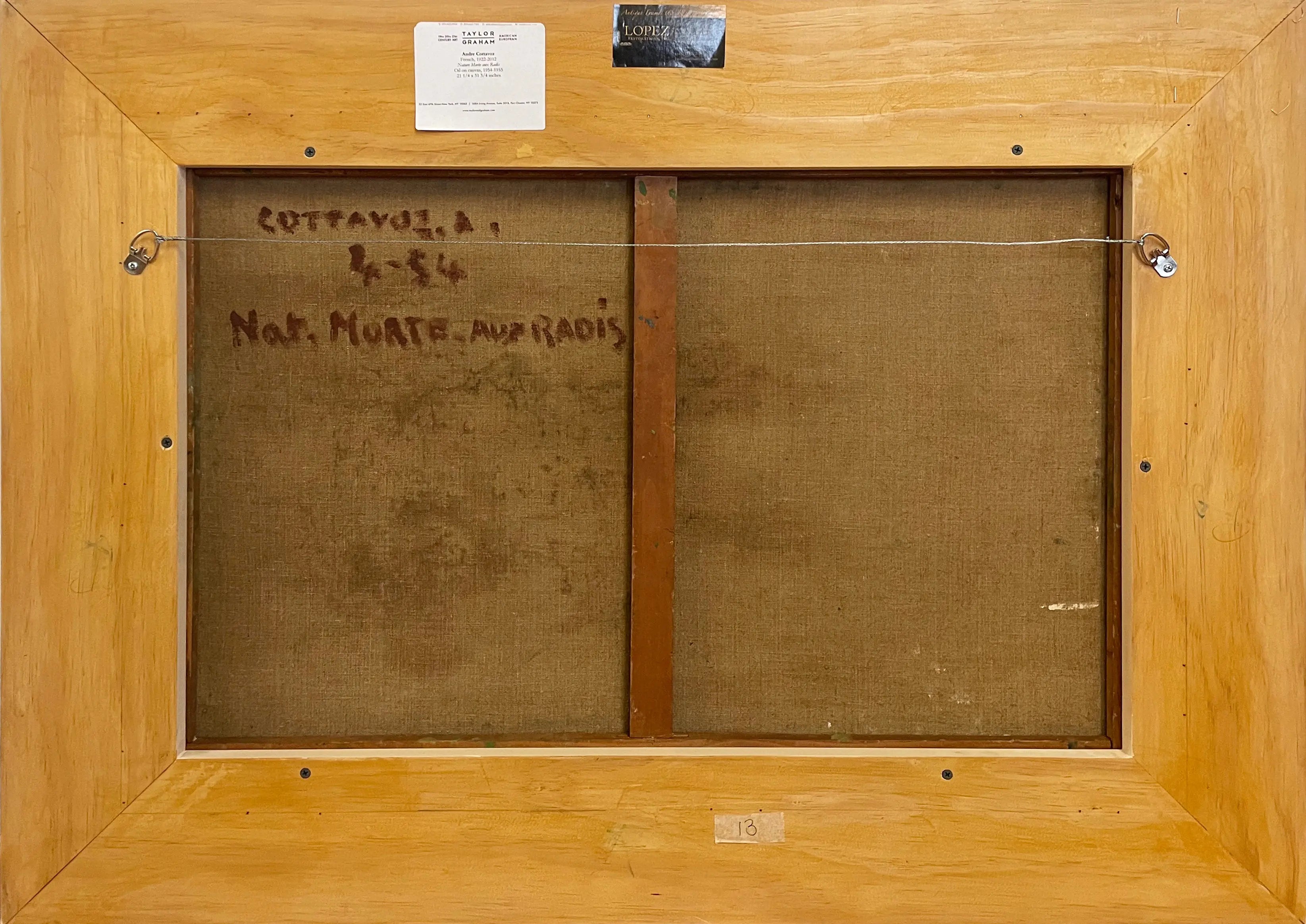 14675, André Cottavoz, Nature Morte aux Radis, 1954-1955