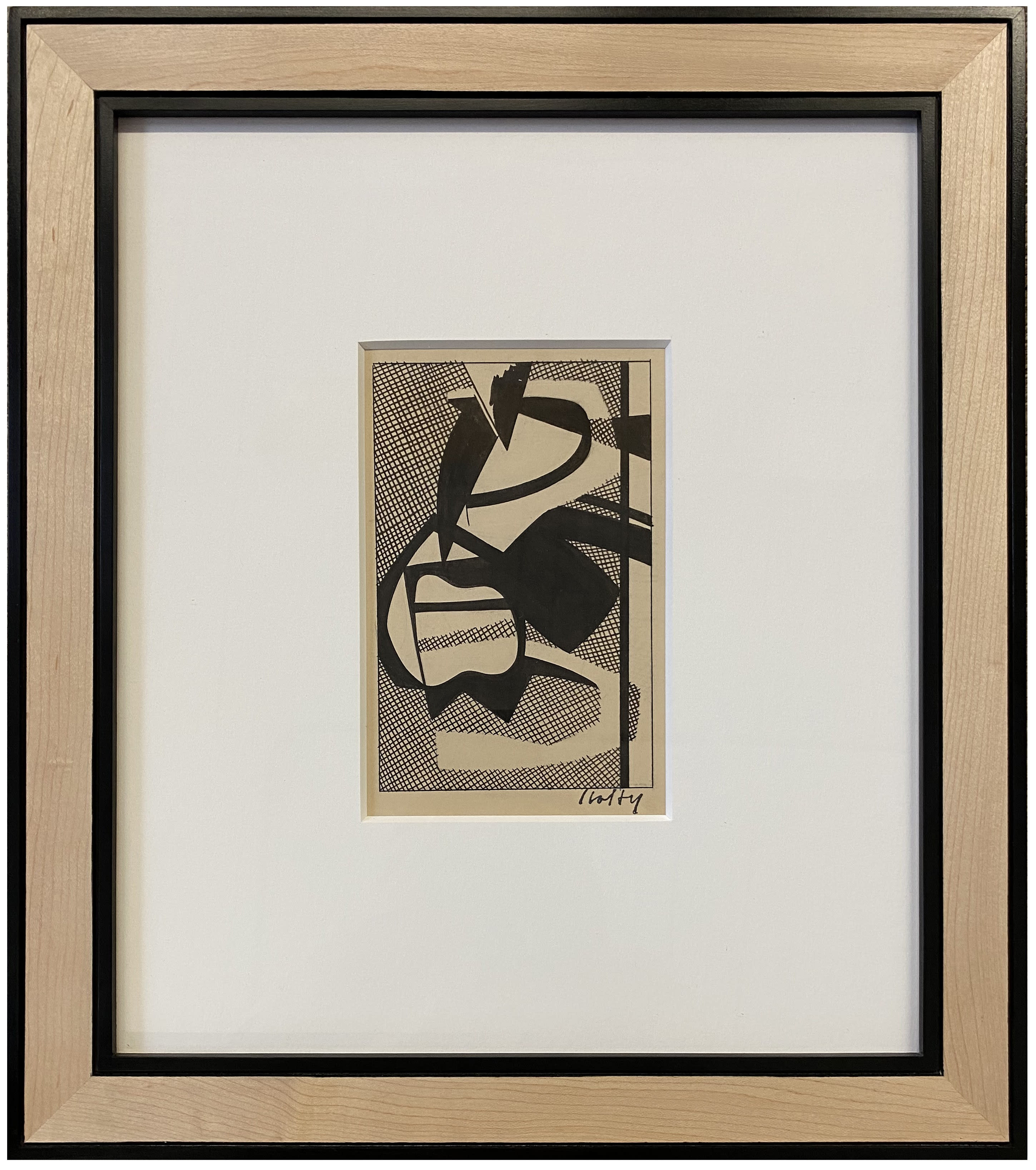 17030, Carl Holty, Ink Study V B Sketchbook #4, c. 1935