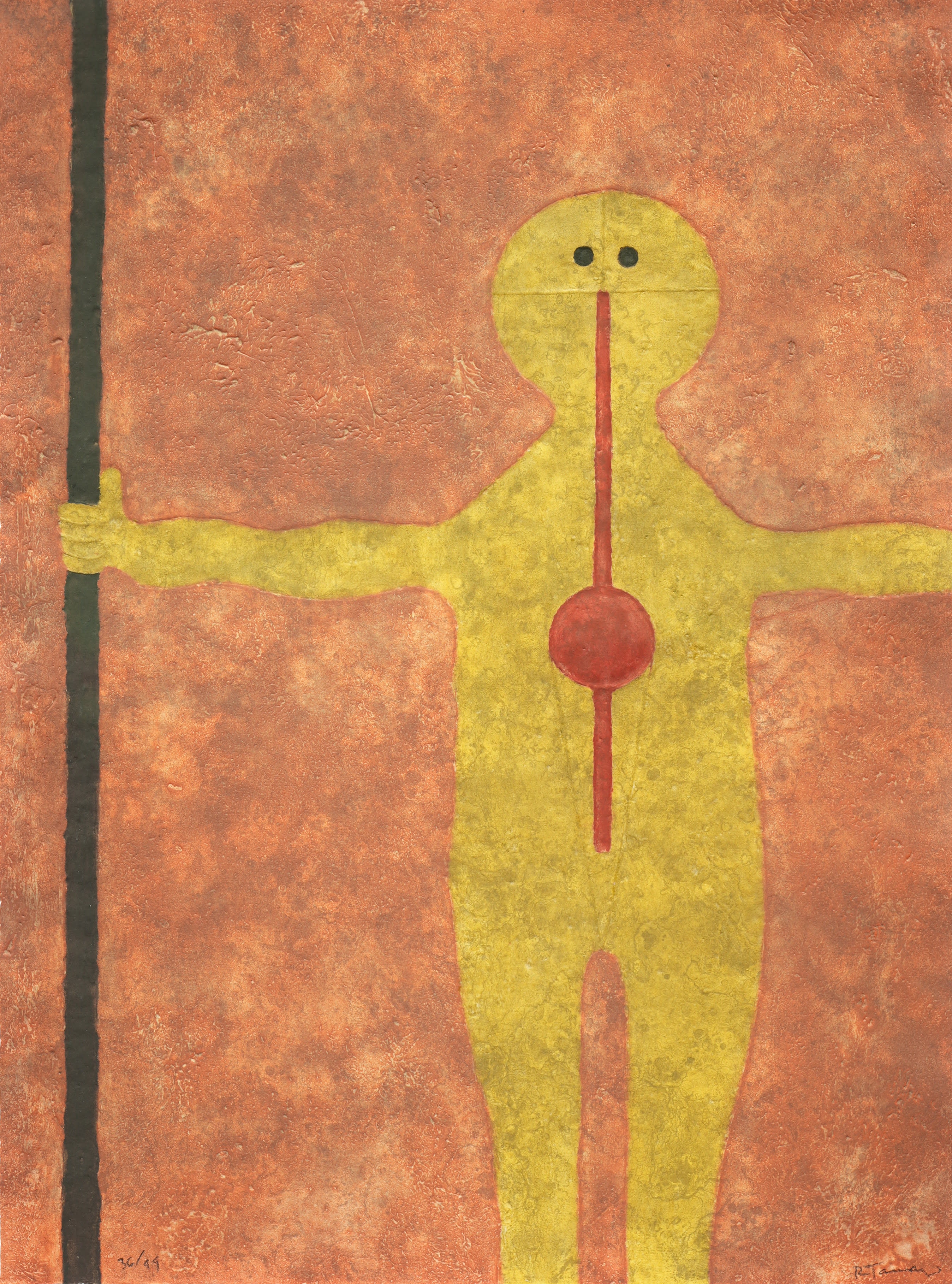 18698, Rufino Tamayo, Hombre con Baston, 1979