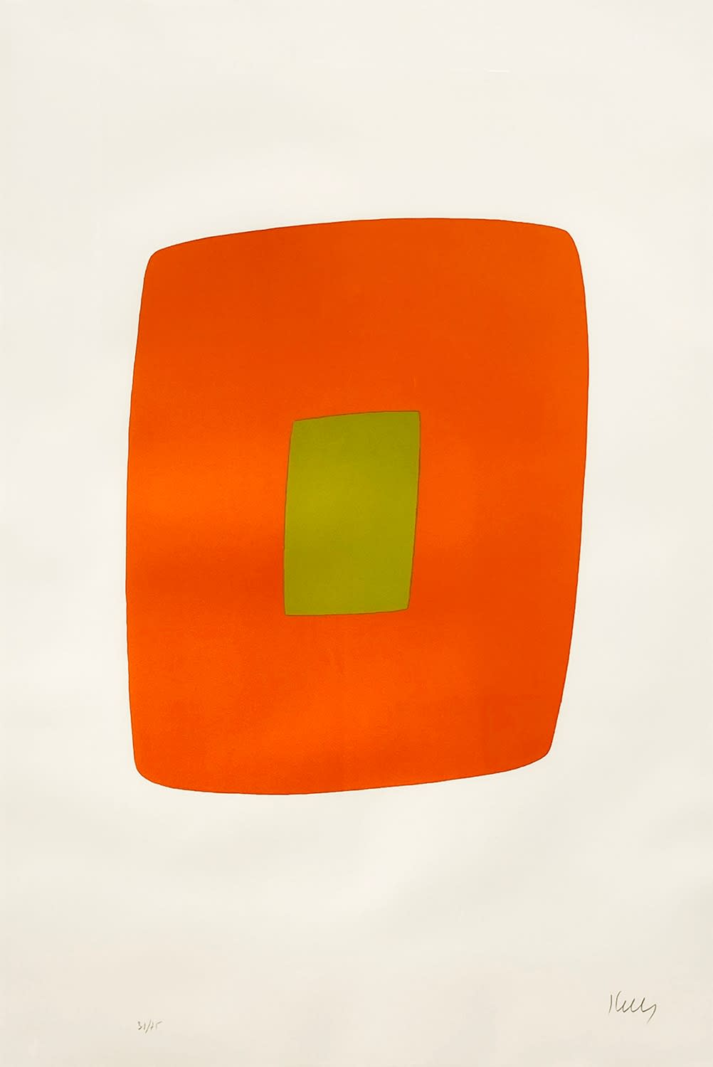 18626, Elsworth Kelly, Orange with Green, 1964-65