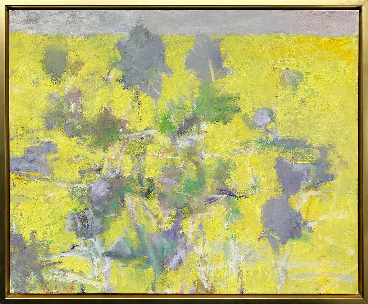 18723, Wolf Kahn, Foliage in a Lemon-Yellow Surround, 2004