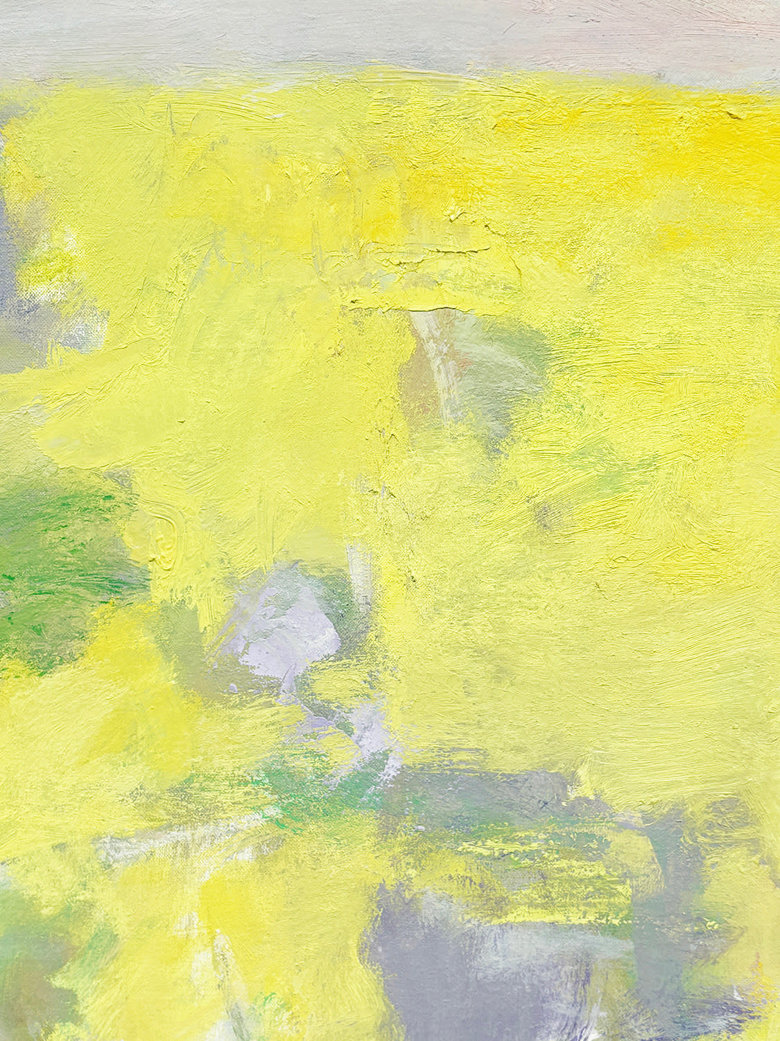18723, Wolf Kahn, Foliage in a Lemon-Yellow Surround, 2004