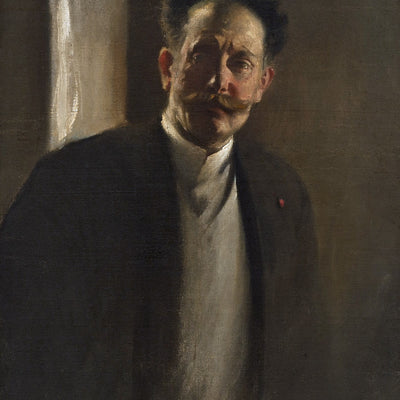 00418, John White Alexander, Study of a Man (with moustache), mid 1890s