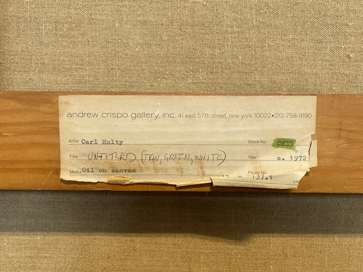 15422, Carl Holty, Tan, Green, White, 1972