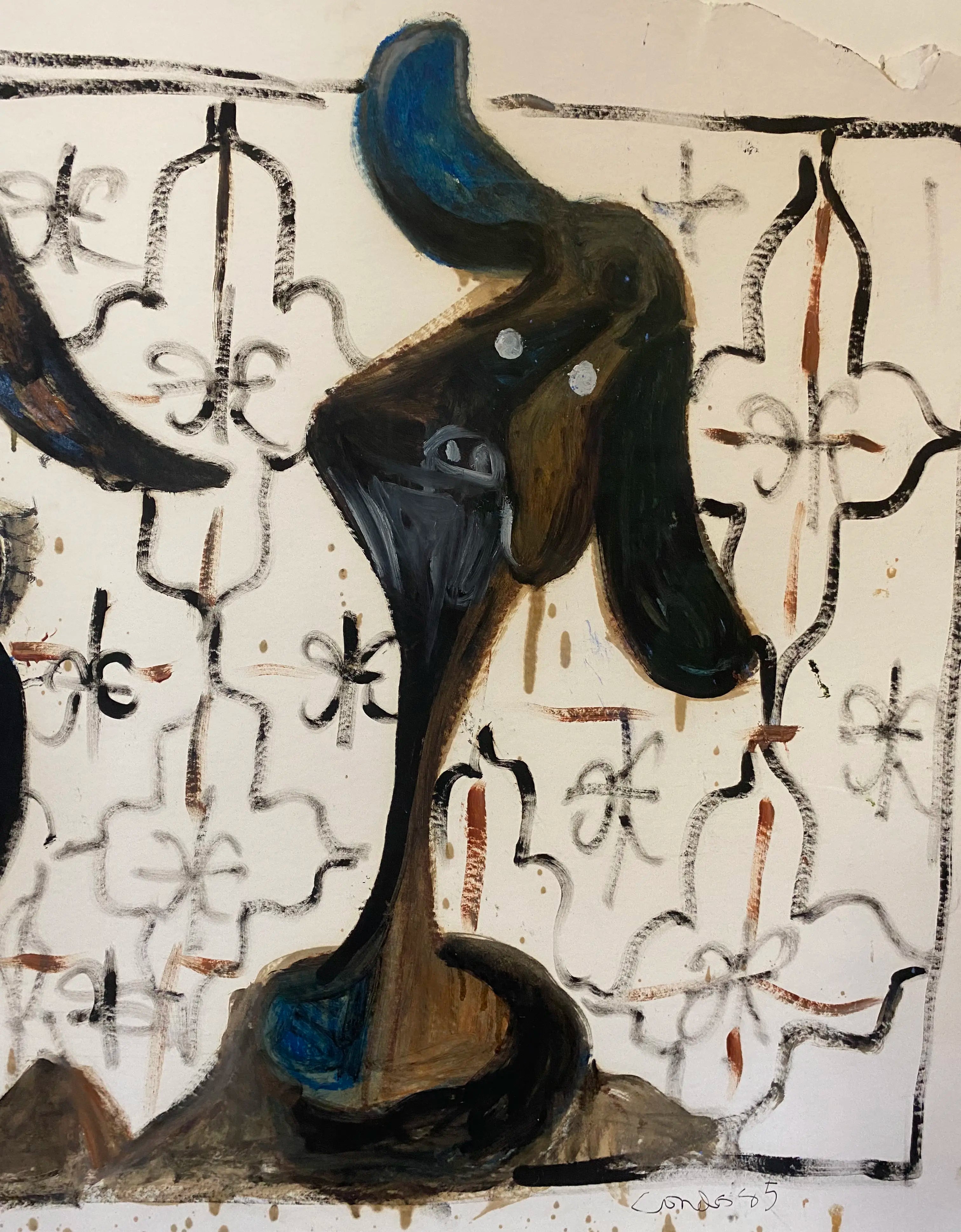 17015, George Condo, Reunion, 1985