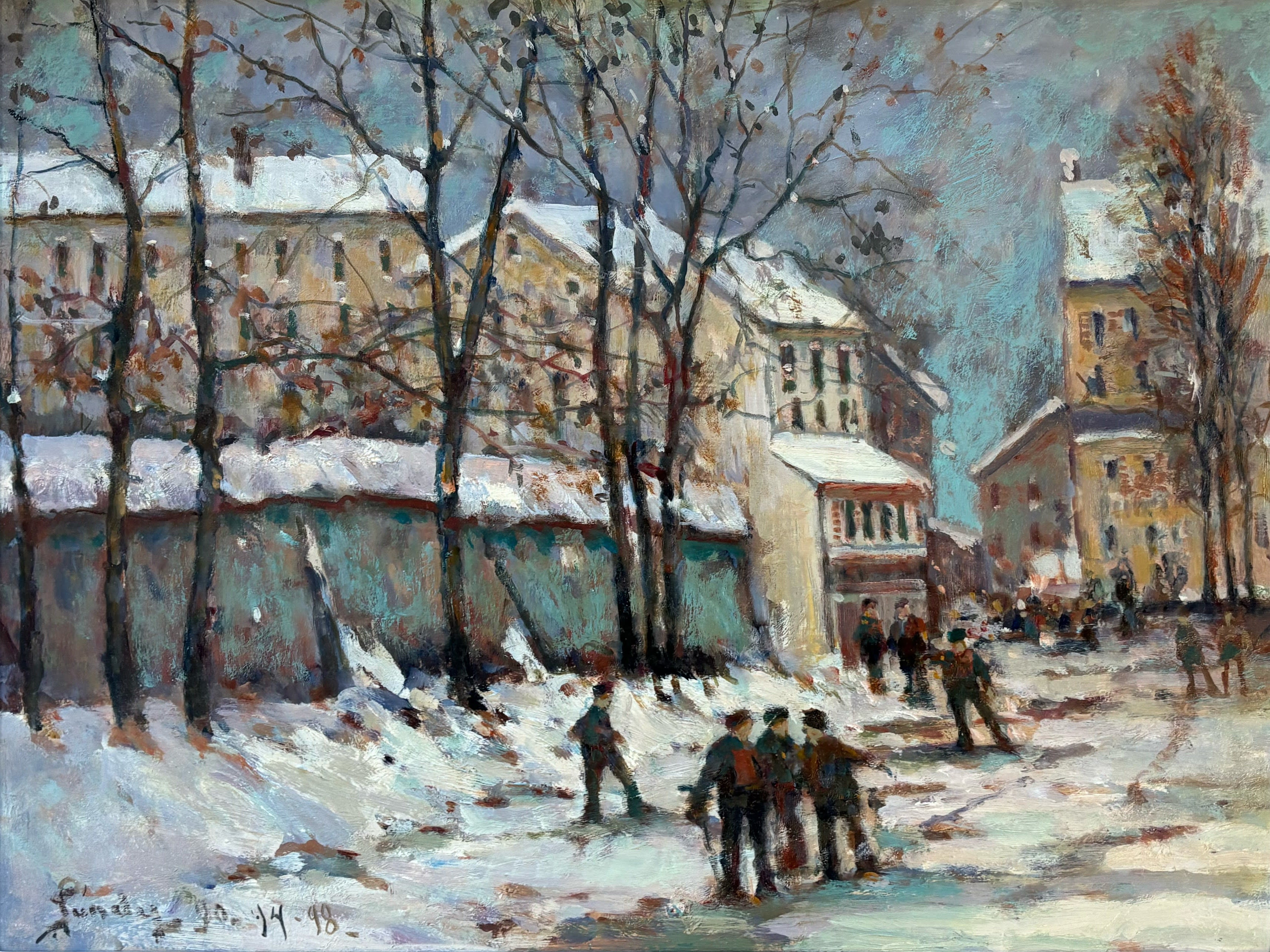 15399, Donald R. Purdy, Village Under Snow, 1990 - 1998