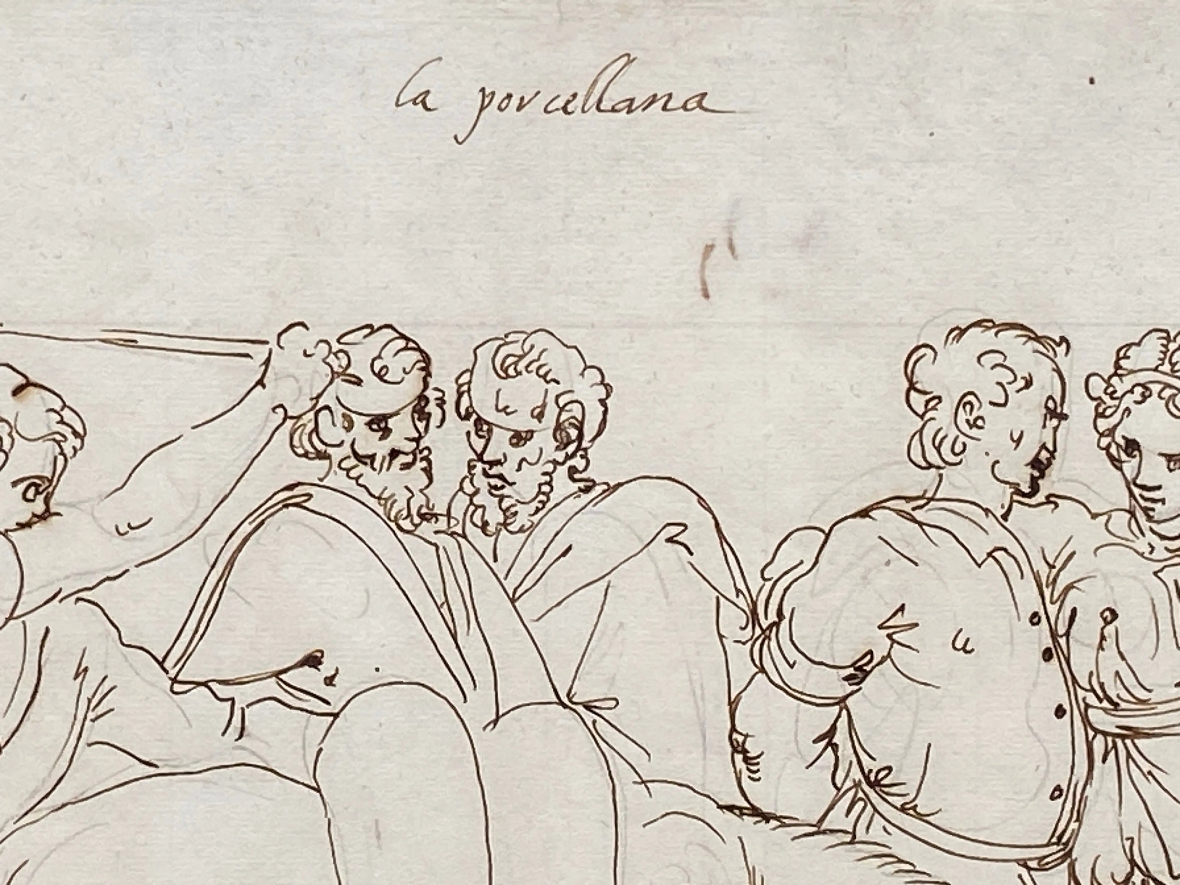 16014, Ercole Setti, La Porcellana: A Market Scene of Porcelain Vendors, 16th century