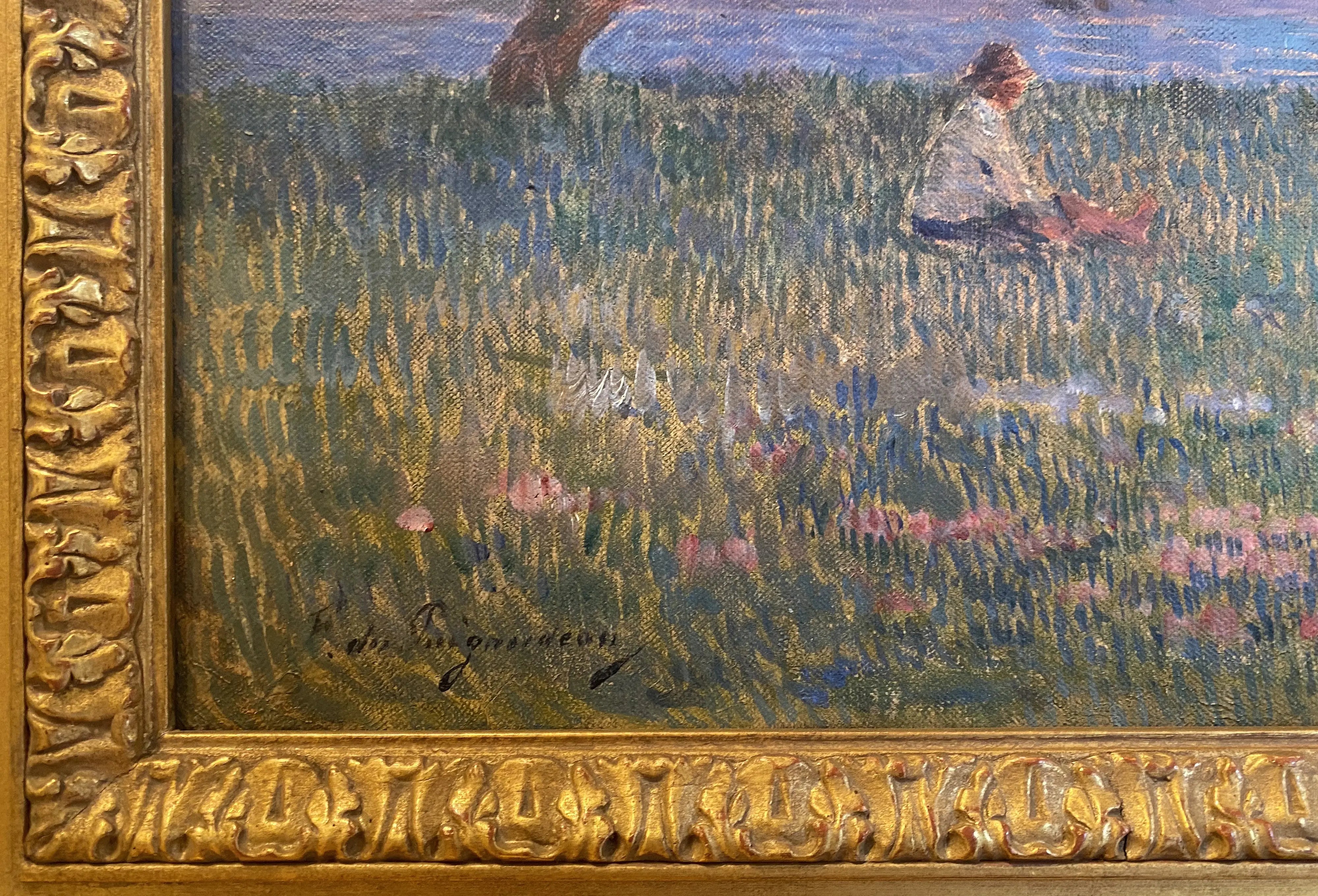 16253, Ferdinand Du Puigaudeau, Berger et ses Moutons au Soleil Couchant, Circa 1918