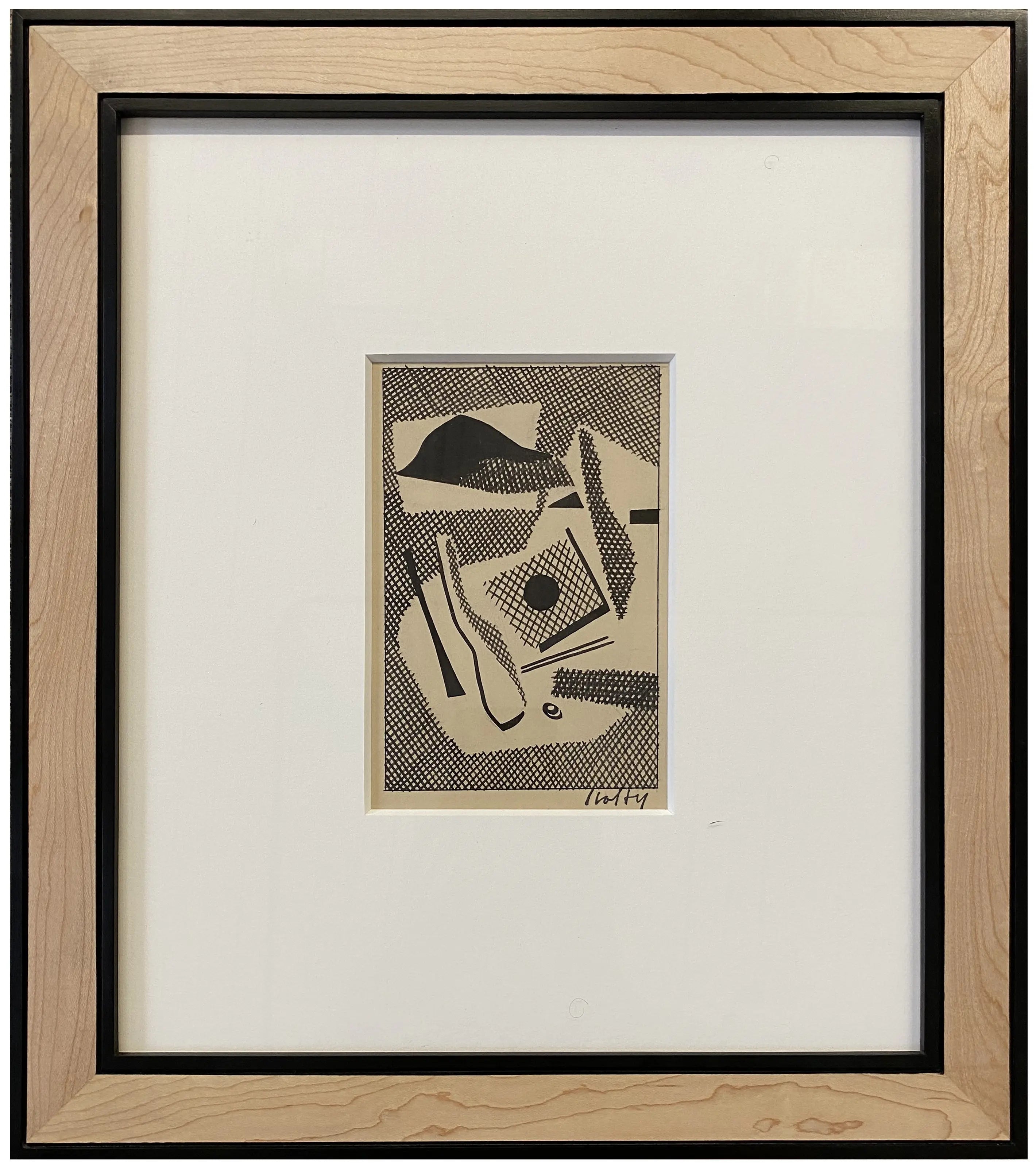 17040, Carl Holty, Ink Study IIII B Sketchbook #4, c. 1935