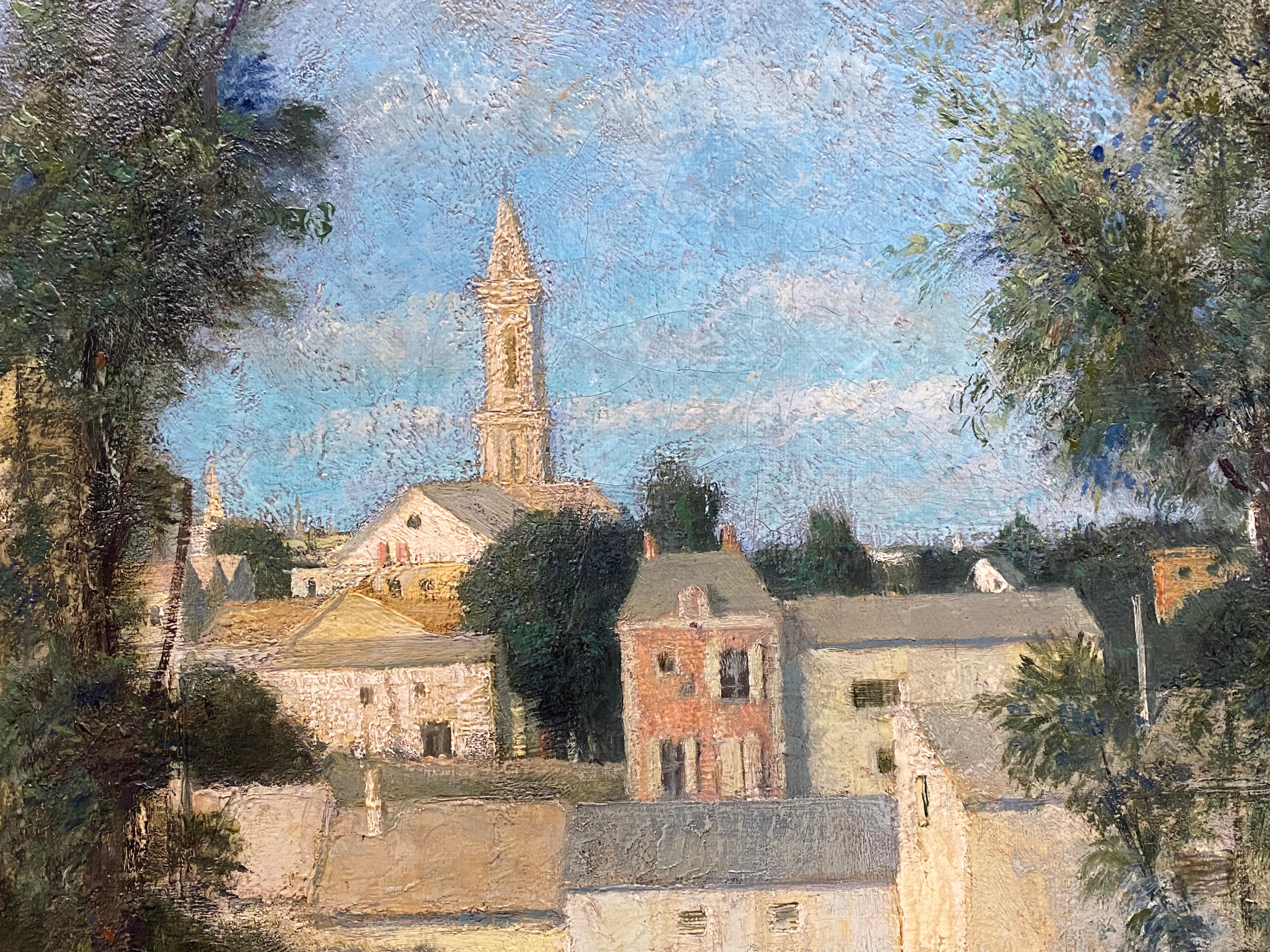 14842, John Koch, Village by the River, circa 1940