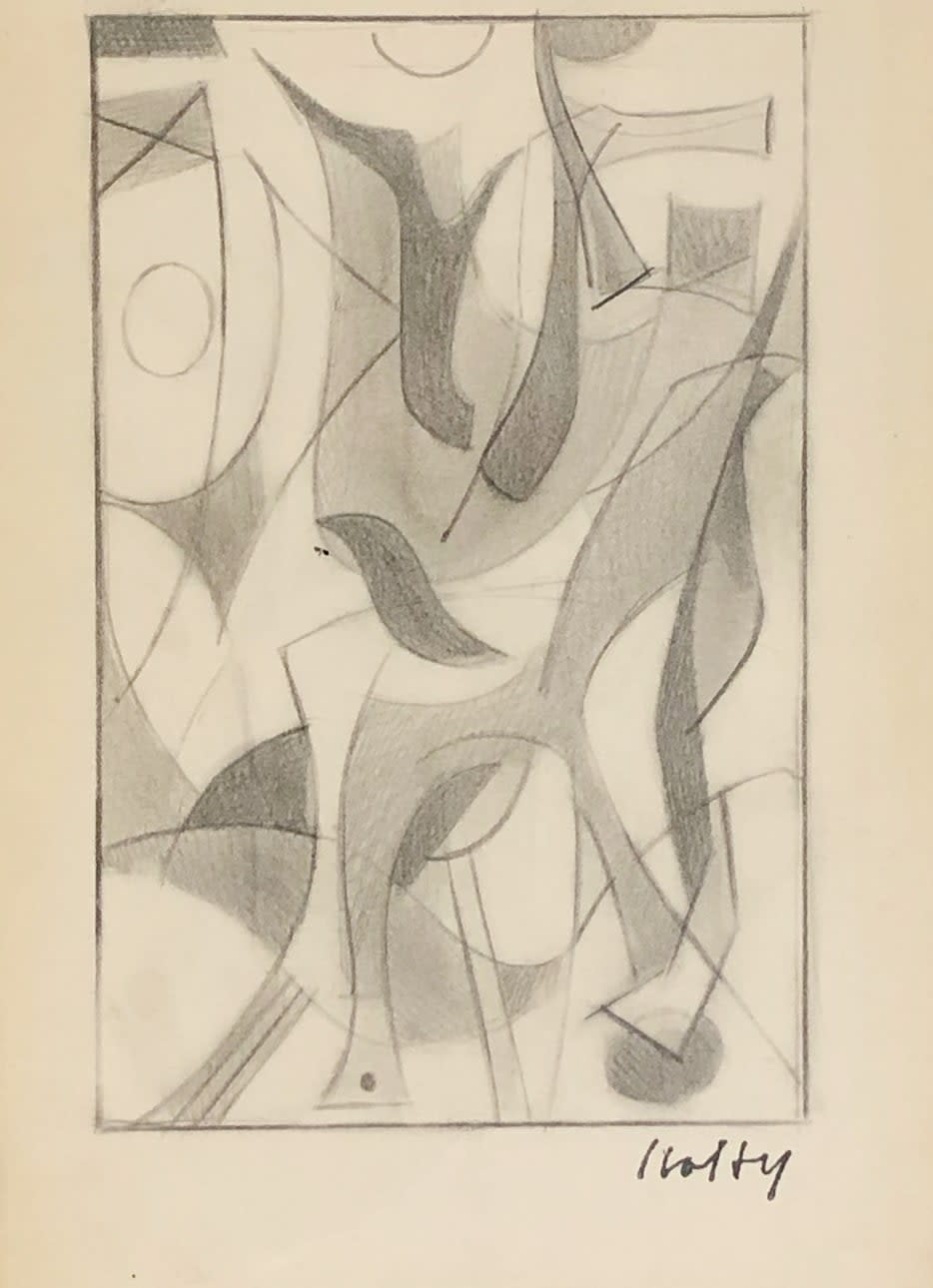 16924, Carl Holty, Forms III, Sketchbook #2, c. 1935