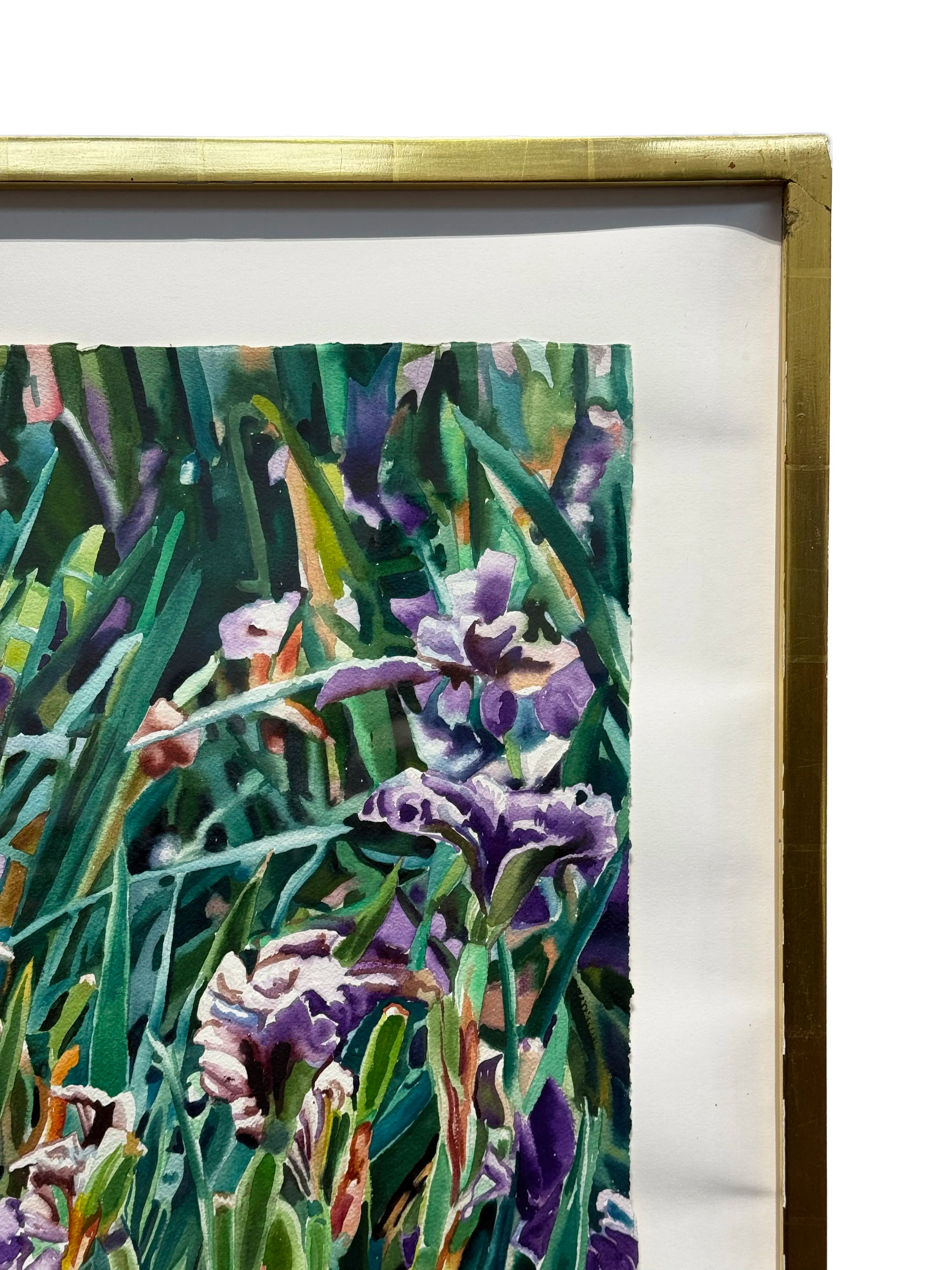 18839, Carolyn Brady, Irises/Chateau Vullierens-Sur-Morges, 1992