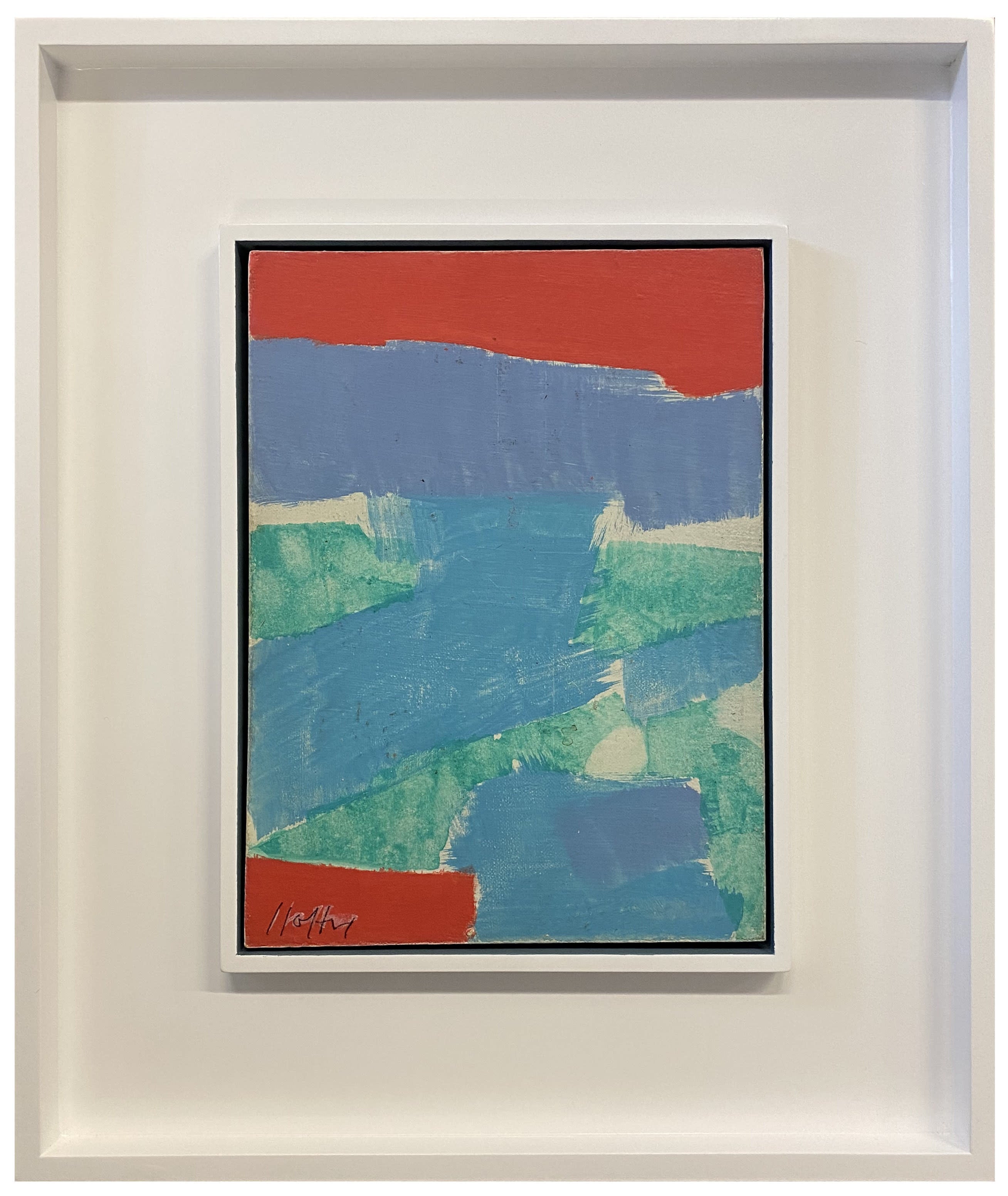 16831, Carl Holty, Color Theory #1032 Red, Green, Blue, White, c. 1950