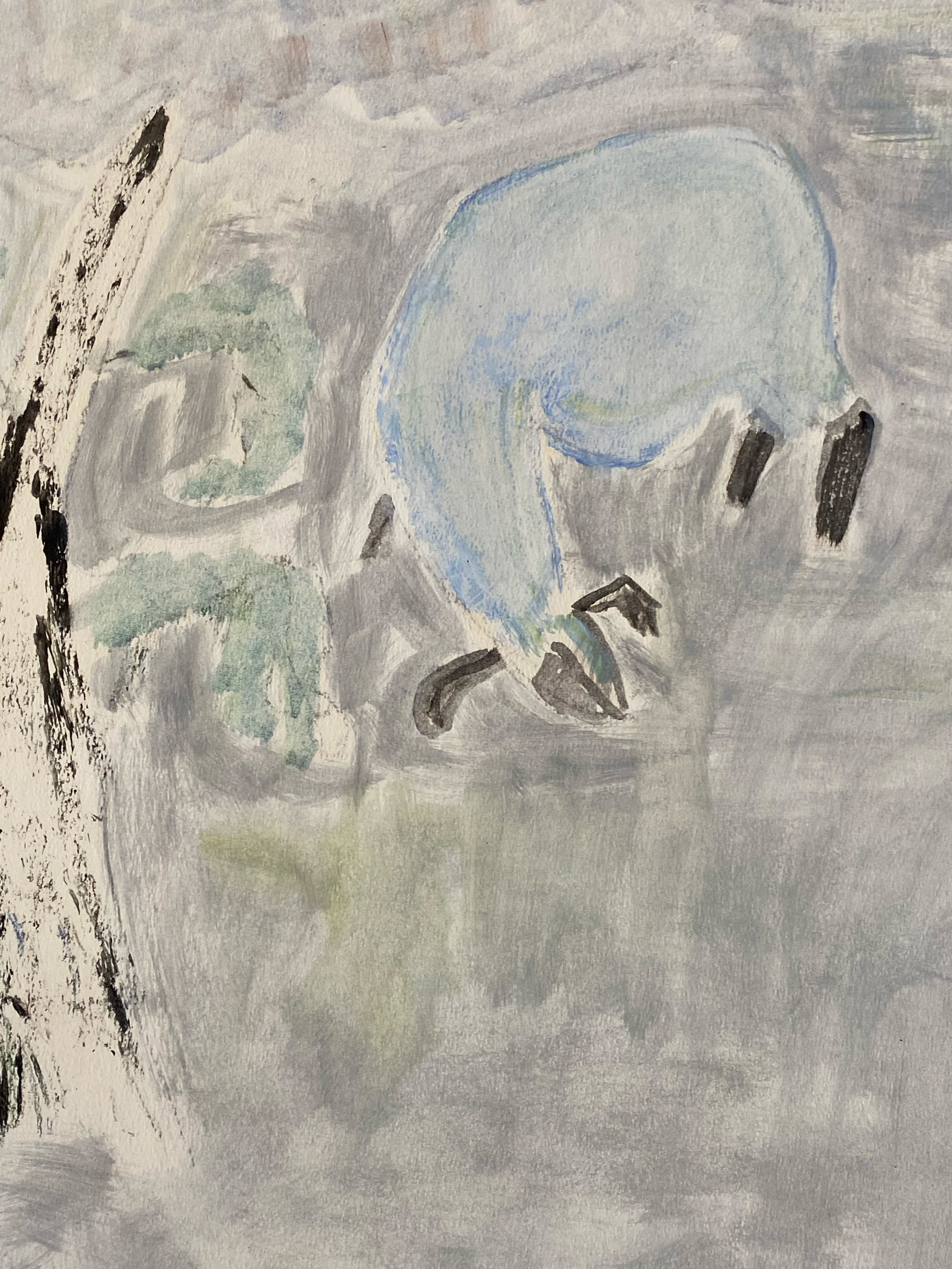 18331, Milton Avery, Three Sheep in a Meadow, 1963
