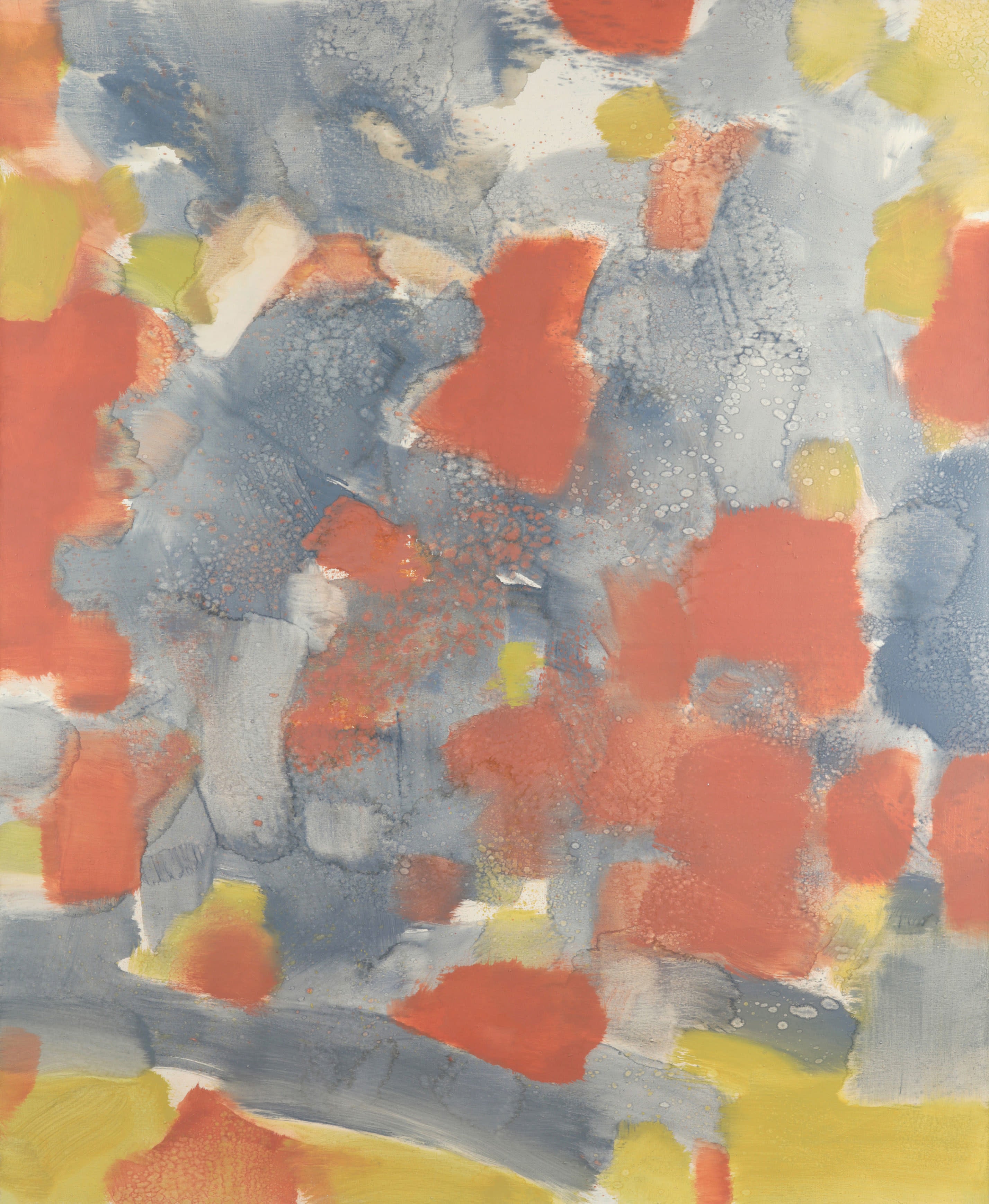 15688, Carl Holty, Red, Yellow, Blue, Gray, 1971