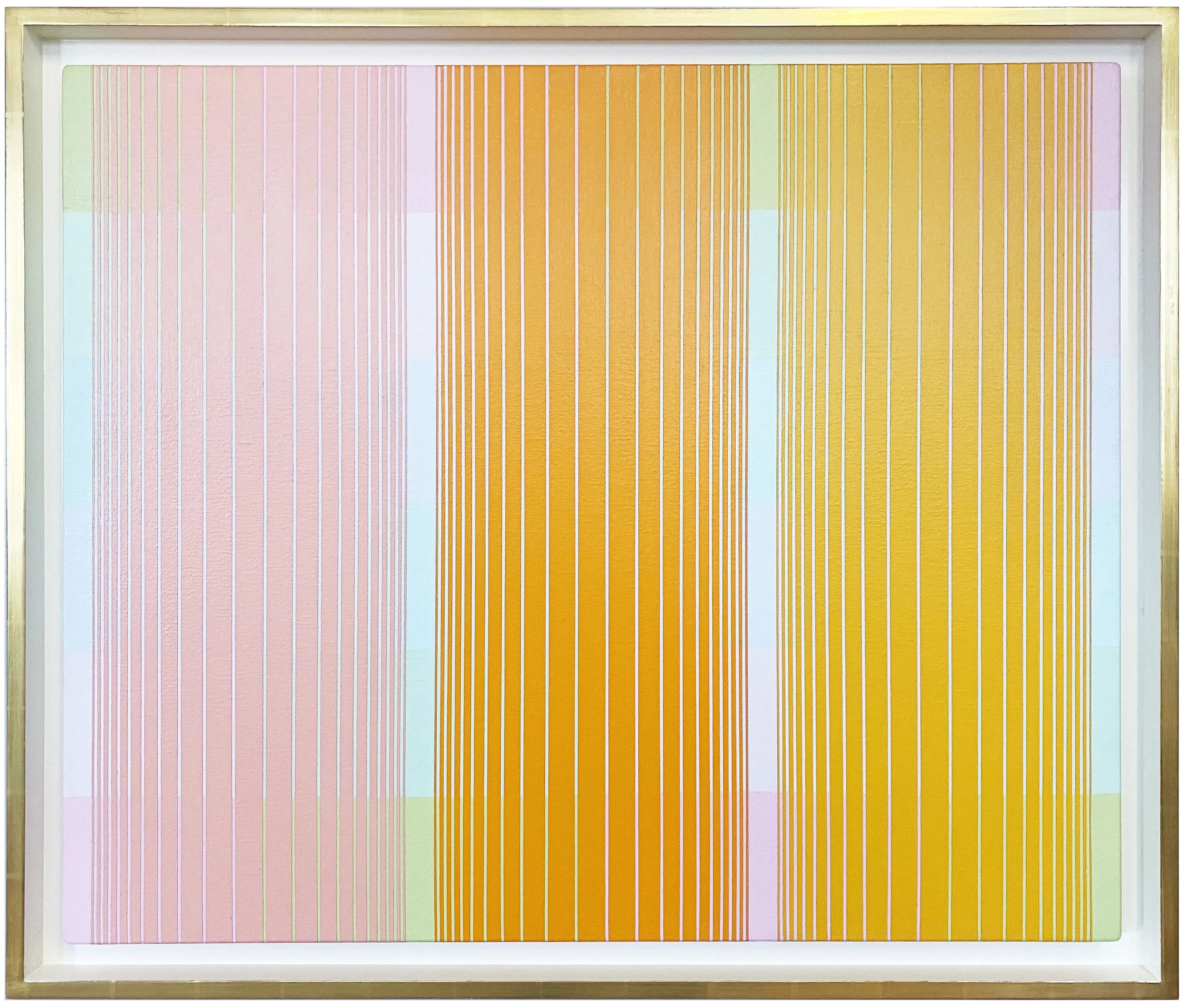 16987, Richard Anuszkiewicz, Trisected: Yellow to Pink, 1976