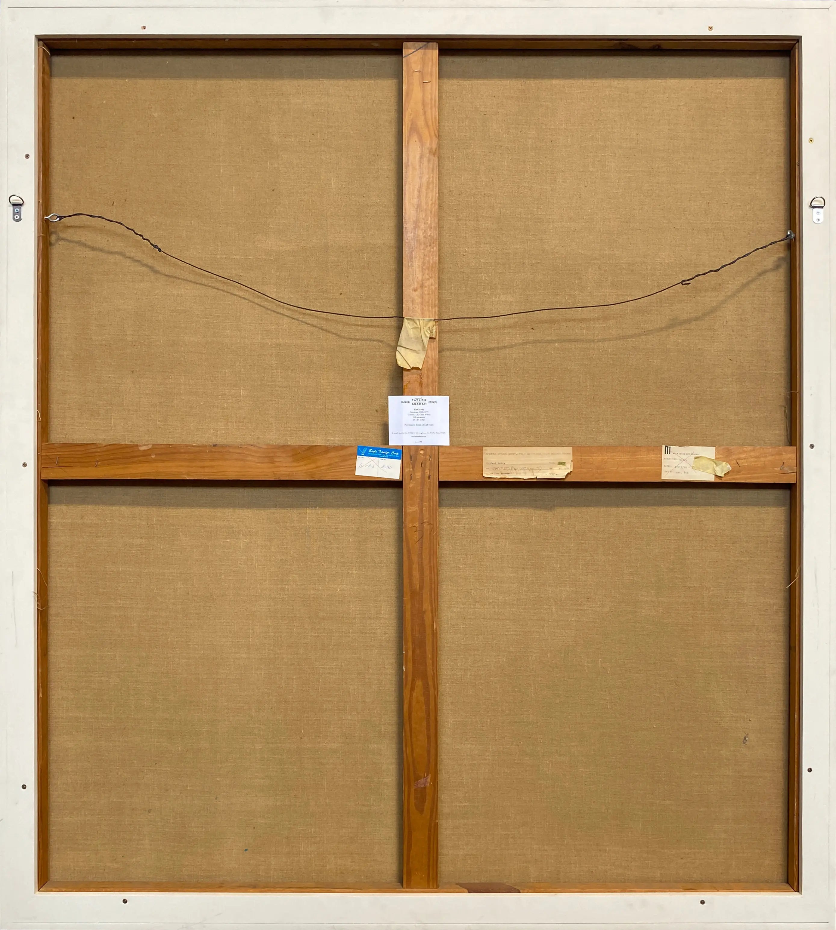 15422, Carl Holty, Tan, Green, White, 1972