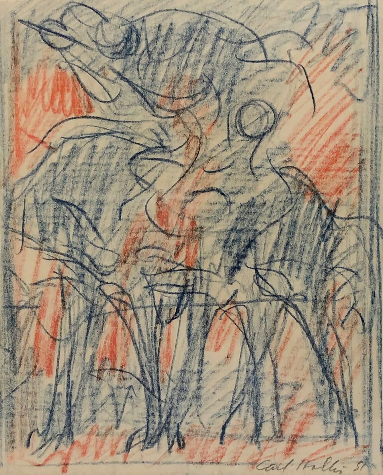 16857, Carl Holty, Saint Martin and the Beggar, 1951