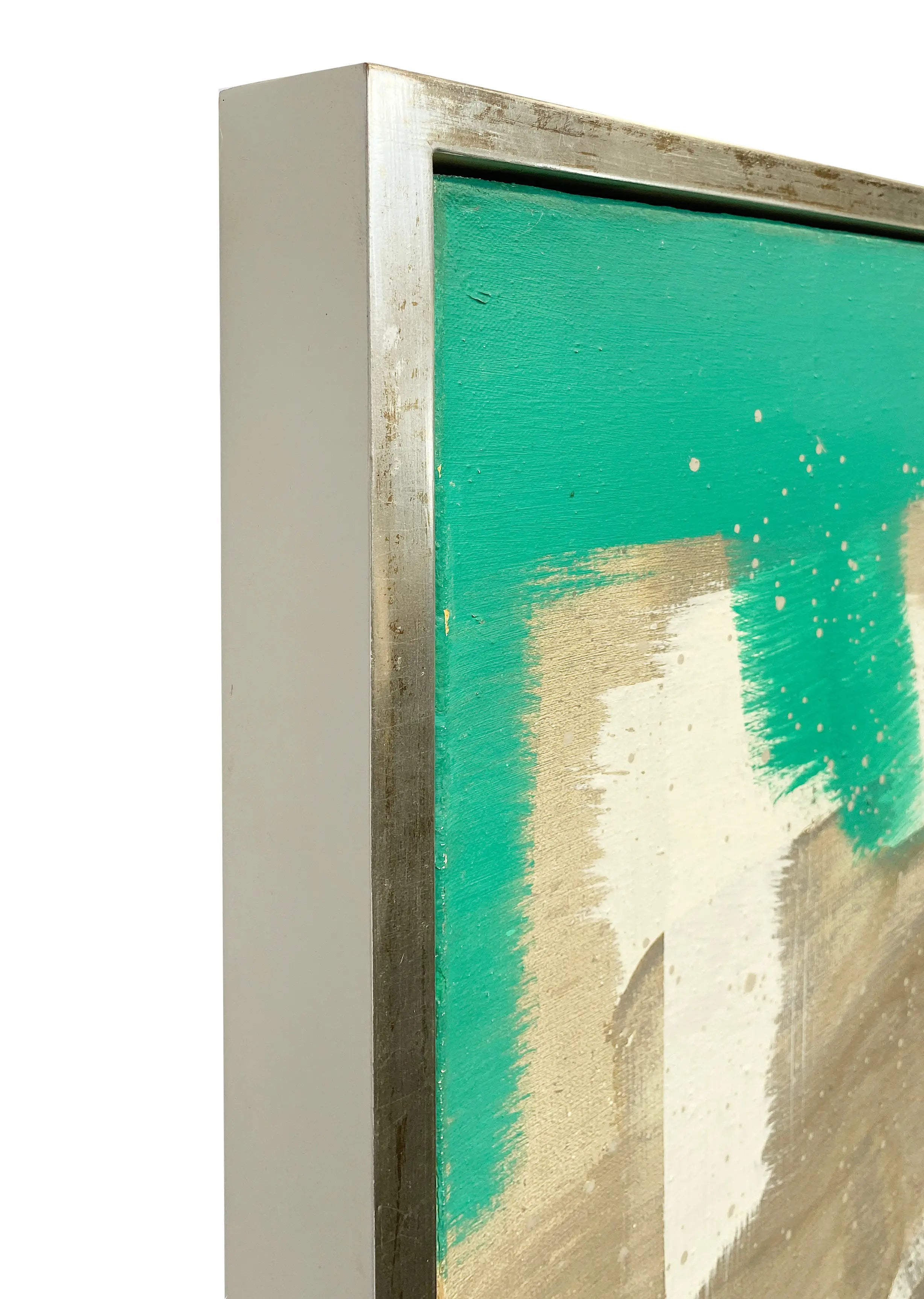 15422, Carl Holty, Tan, Green, White, 1972