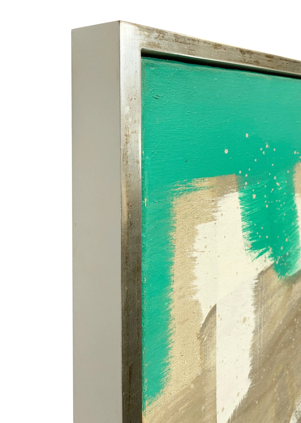 15422, Carl Holty, Tan, Green, White, 1972