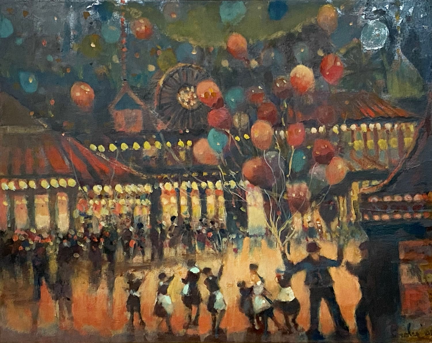 16714, Donald R. Purdy, Evening at the Carnival, 2002