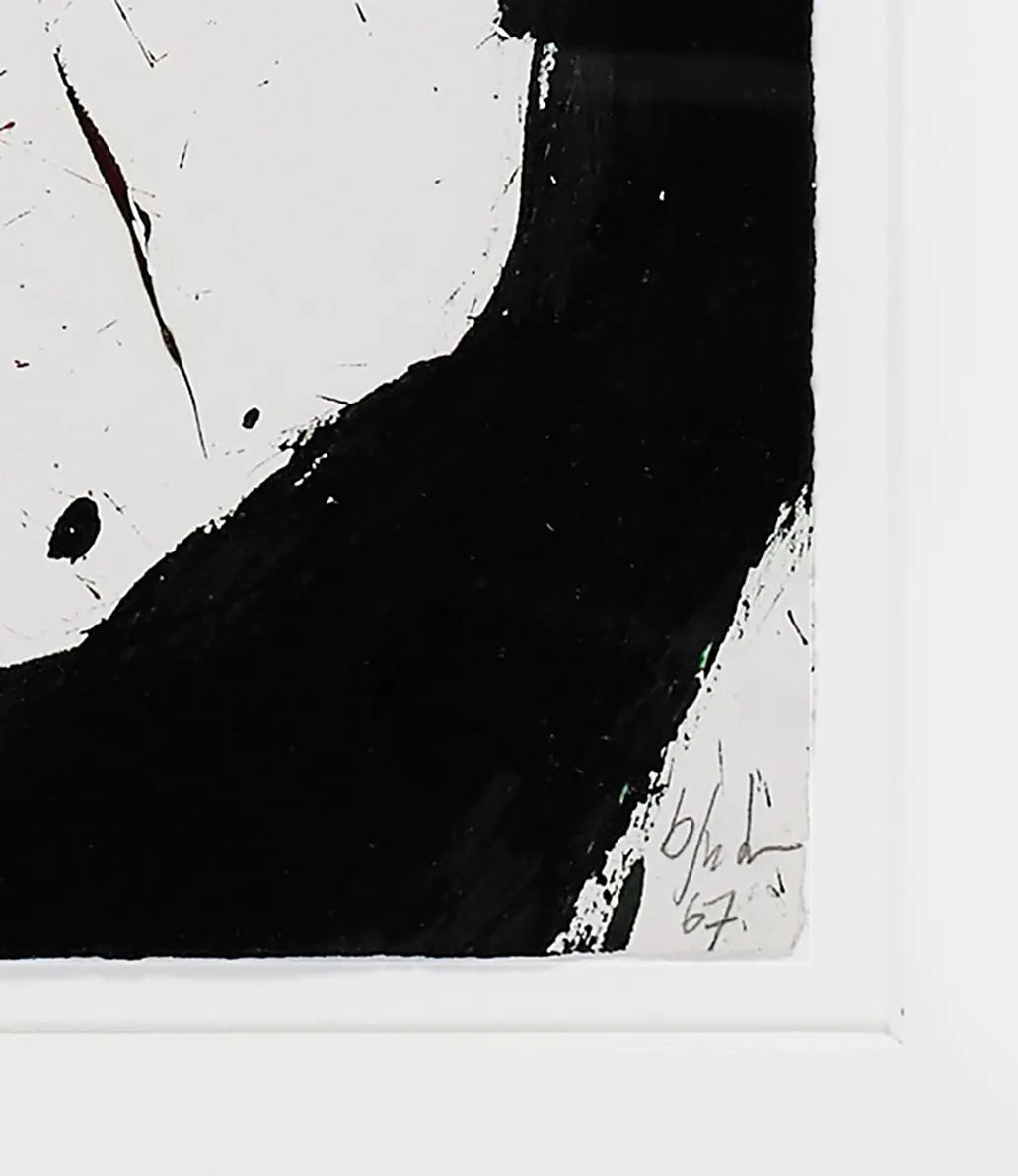16664, Norman Bluhm, Untitled (Lavender, Red, White, Black), 1967
