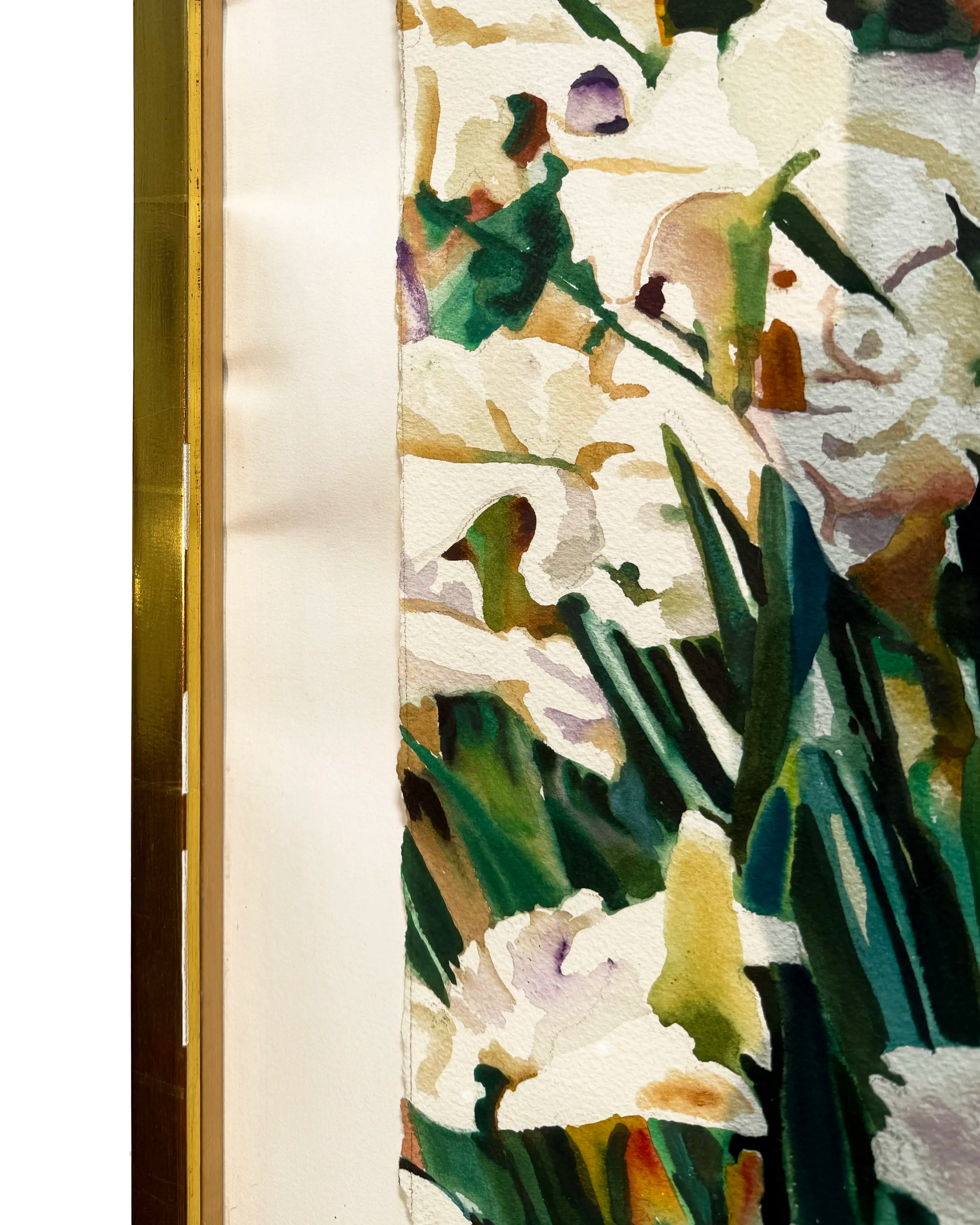 18839, Carolyn Brady, Irises/Chateau Vullierens-Sur-Morges, 1992
