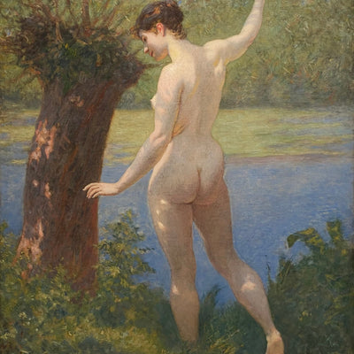 14687, Kenyon Cox, Nude by River’s Edge, 1908