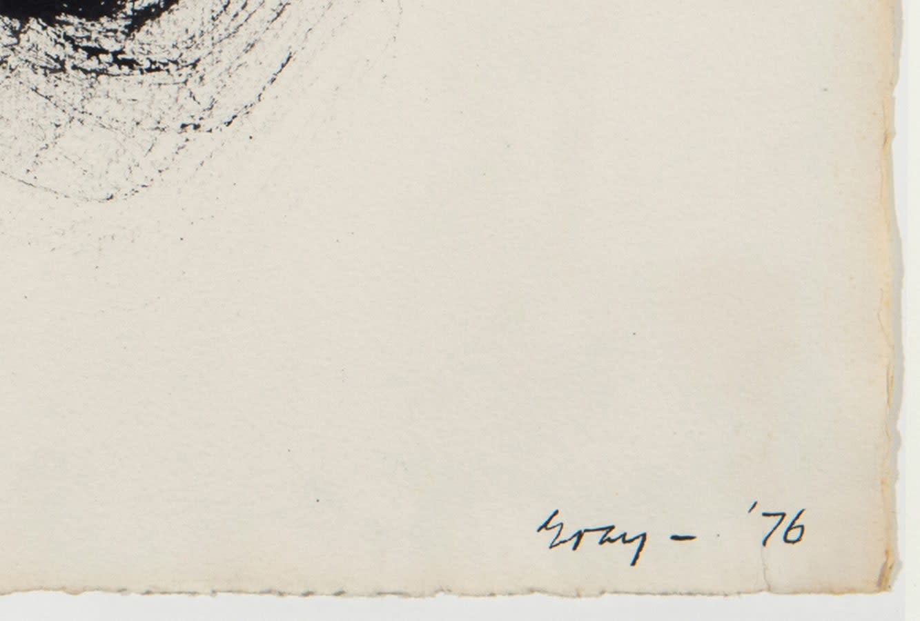 17339, Cleve Gray, Gesture: Yellow, Black, 1976