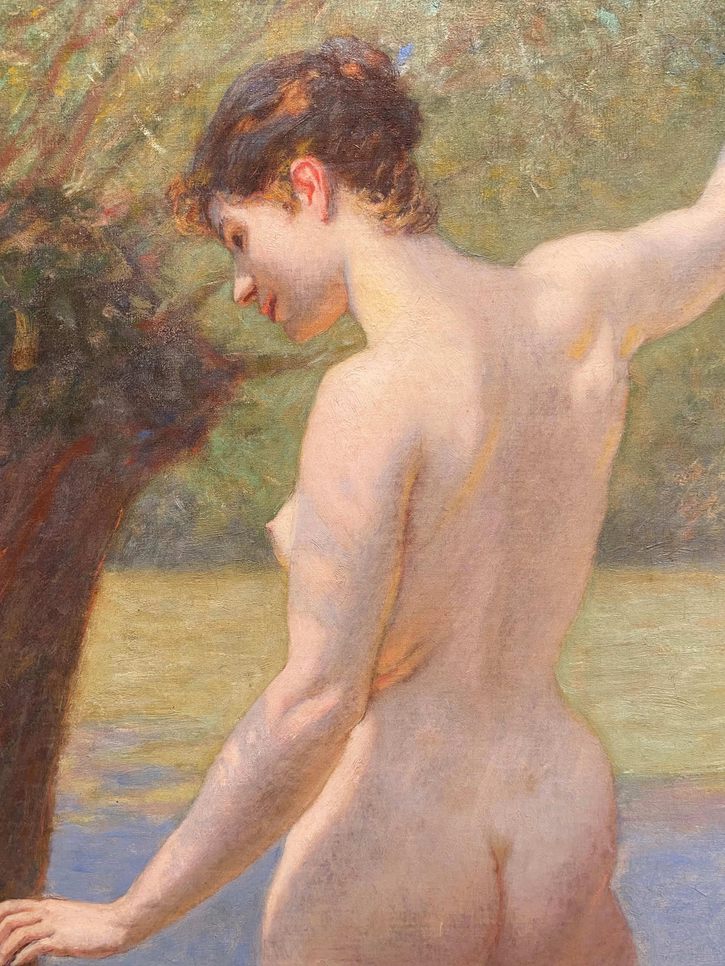14687, Kenyon Cox, Nude by River’s Edge, 1908