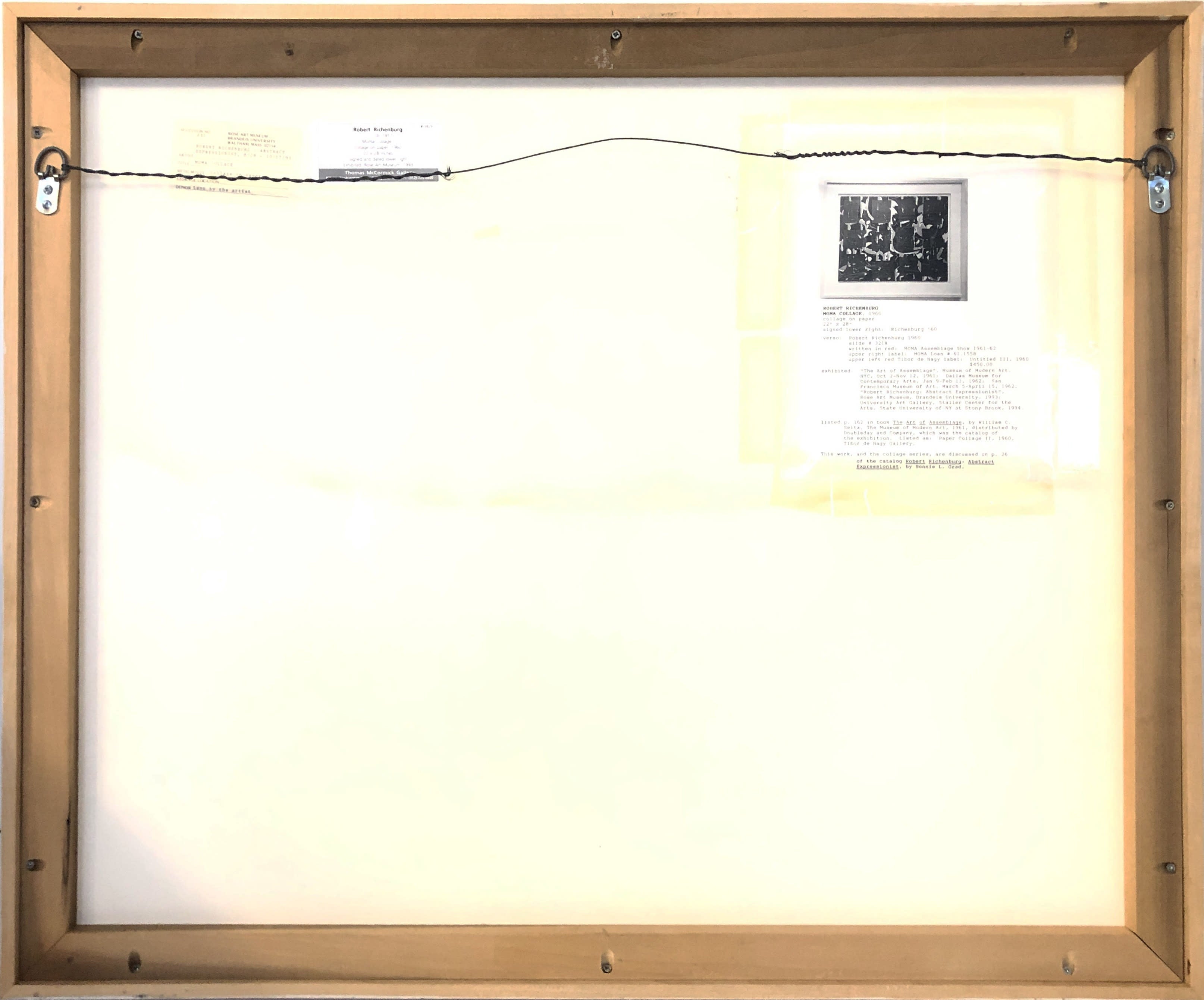 16468, Robert Richenburg, MOMA Collage, 1960