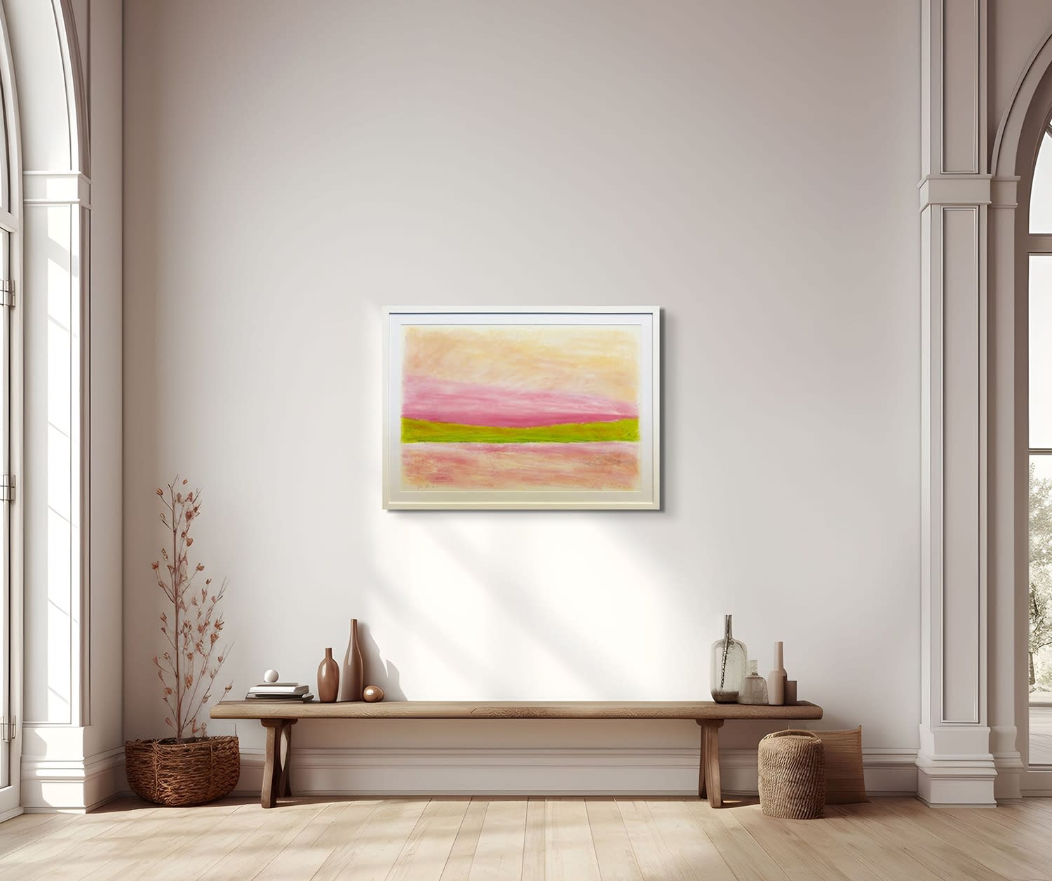 18670, Wolf Kahn, Maine Sunset, circa 1990's