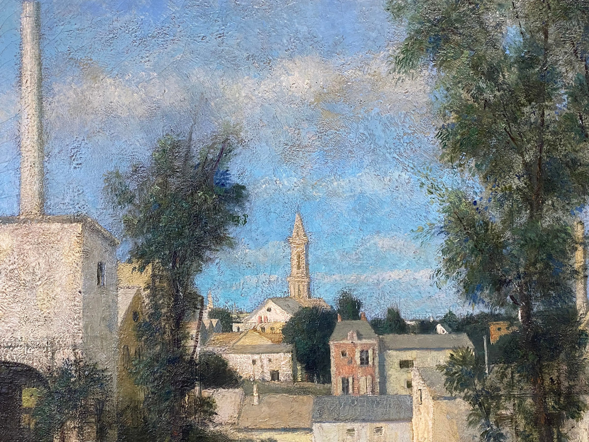 14842, John Koch, Village by the River, c. 1940